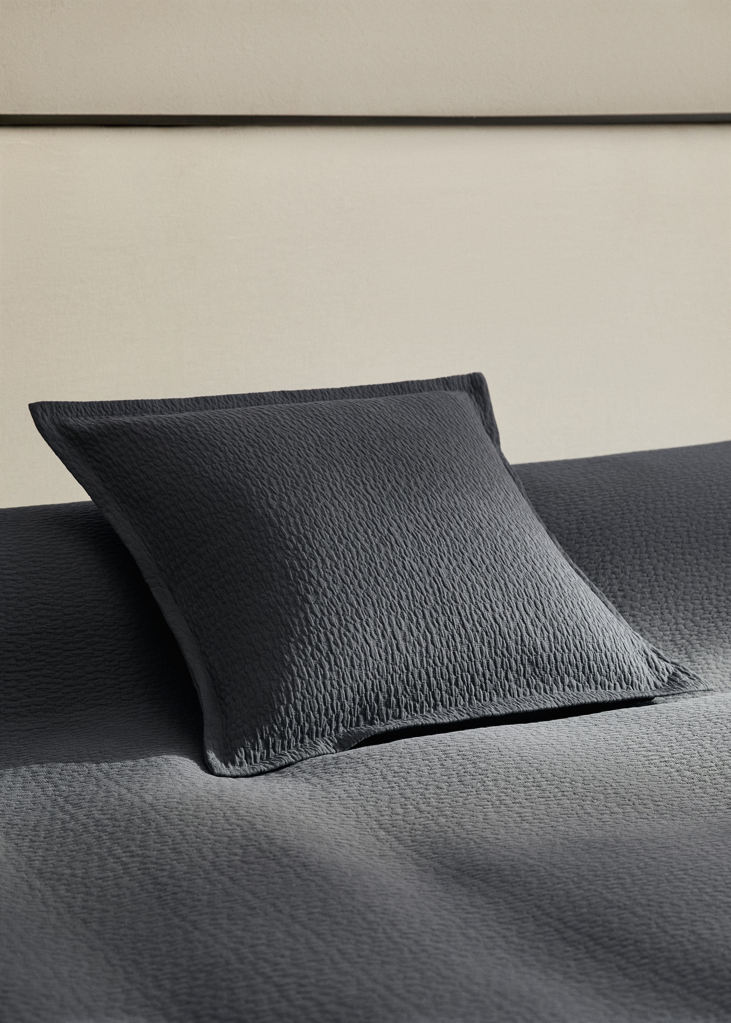 Garment-dyed cotton bed cushion cover texture 20x20 inches - General plane