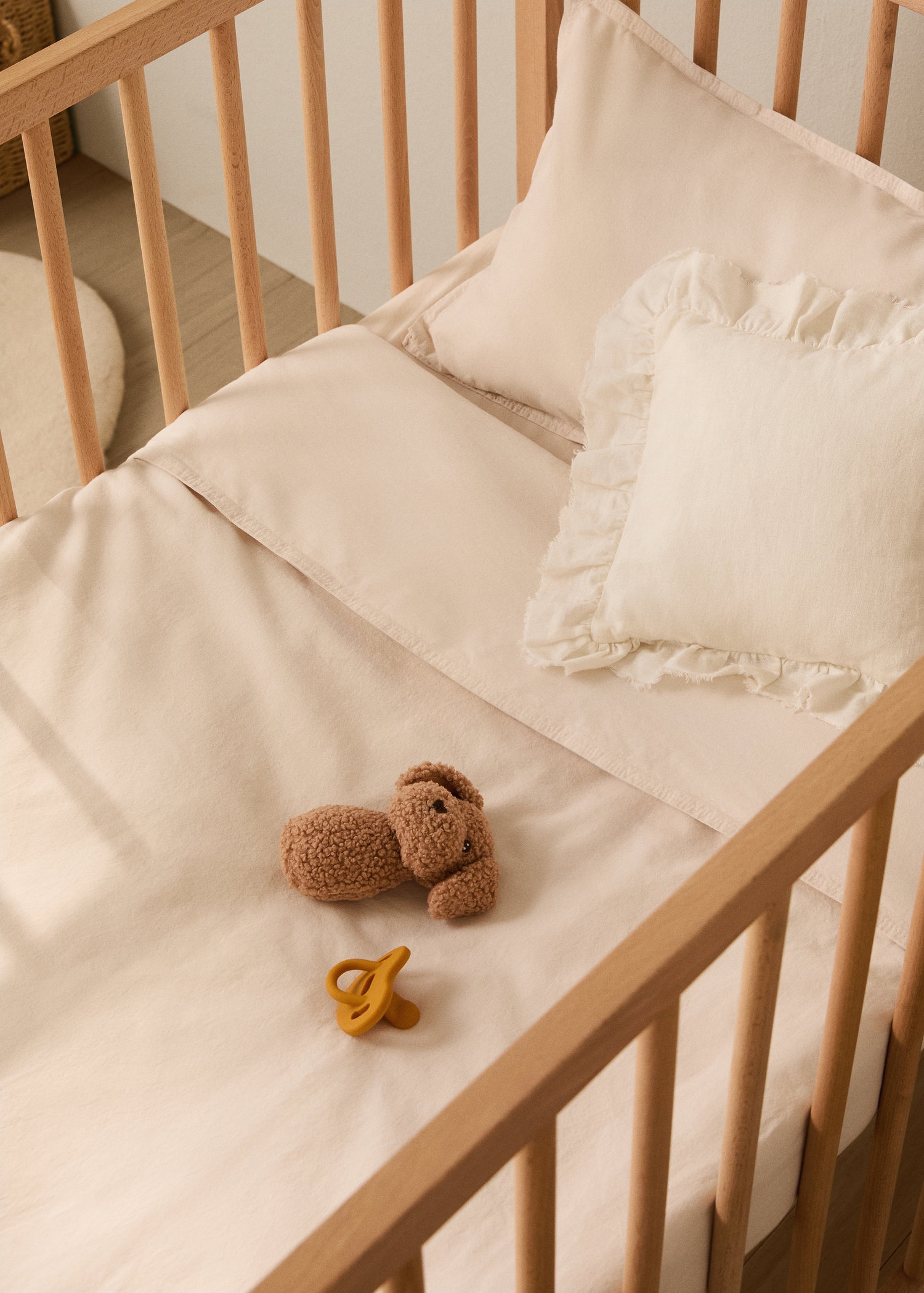 Children's washed cotton double-stitched duvet cover for cot Home