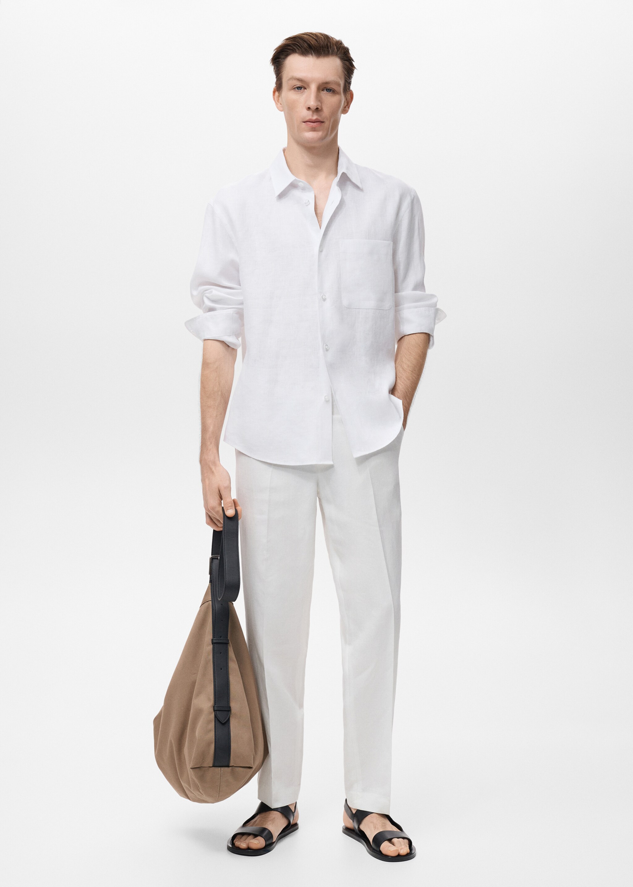 Chemise 100 % lin avec poche - Plan général