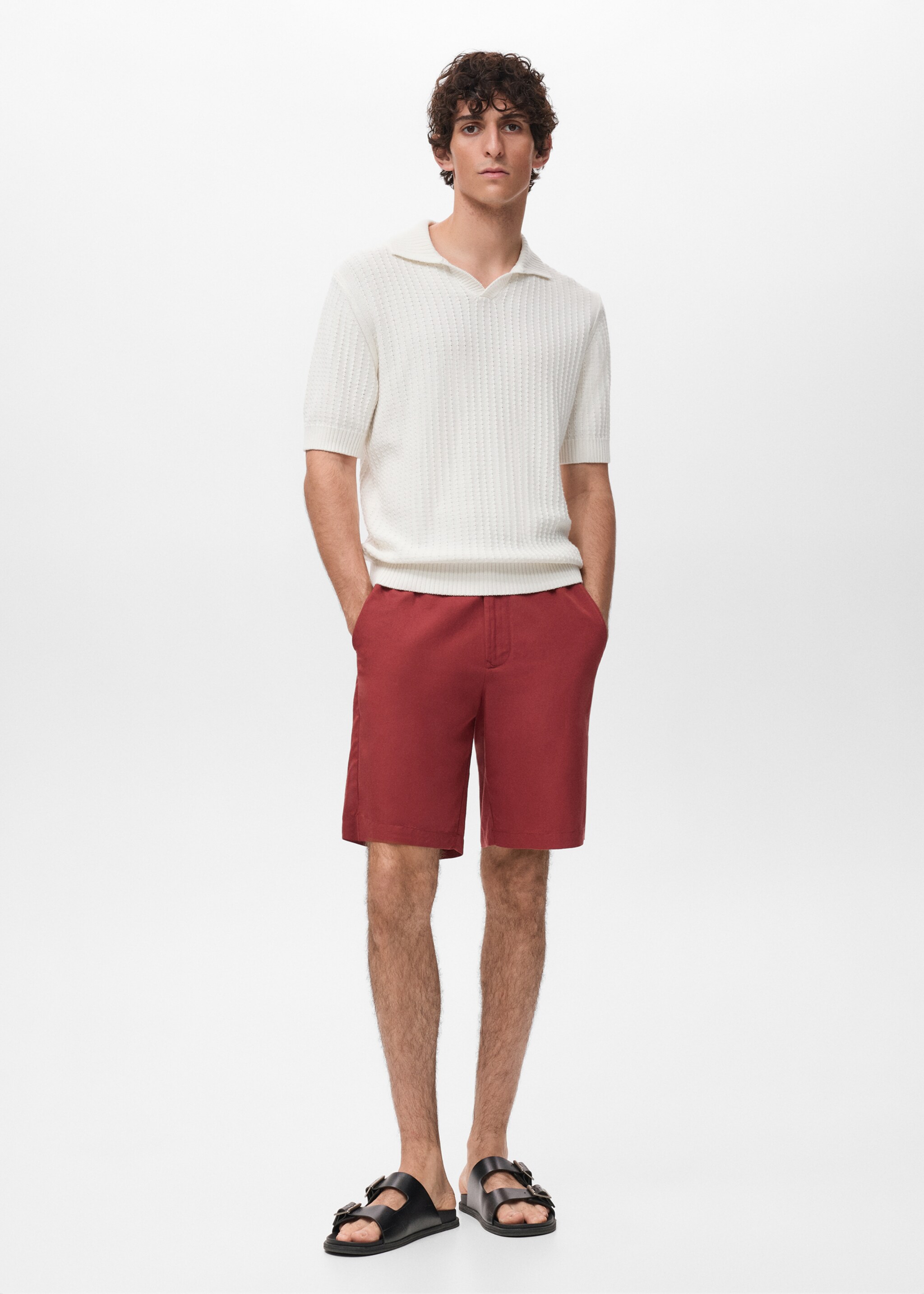 100% cotton knitted polo structure - General plane