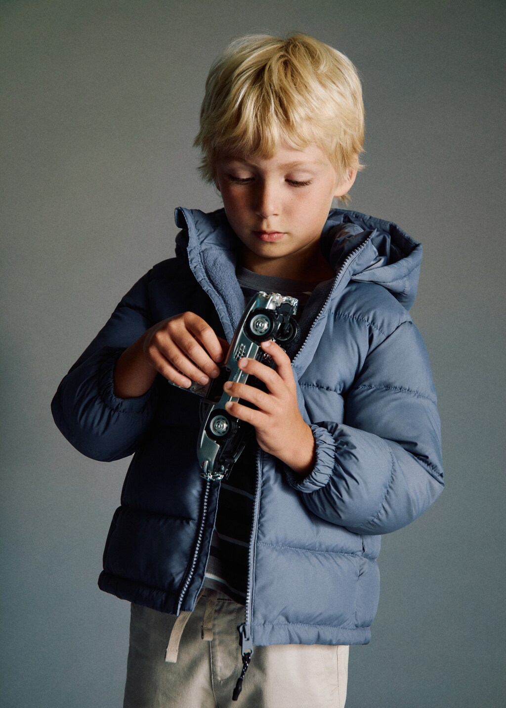 Hooded liner quilted coat