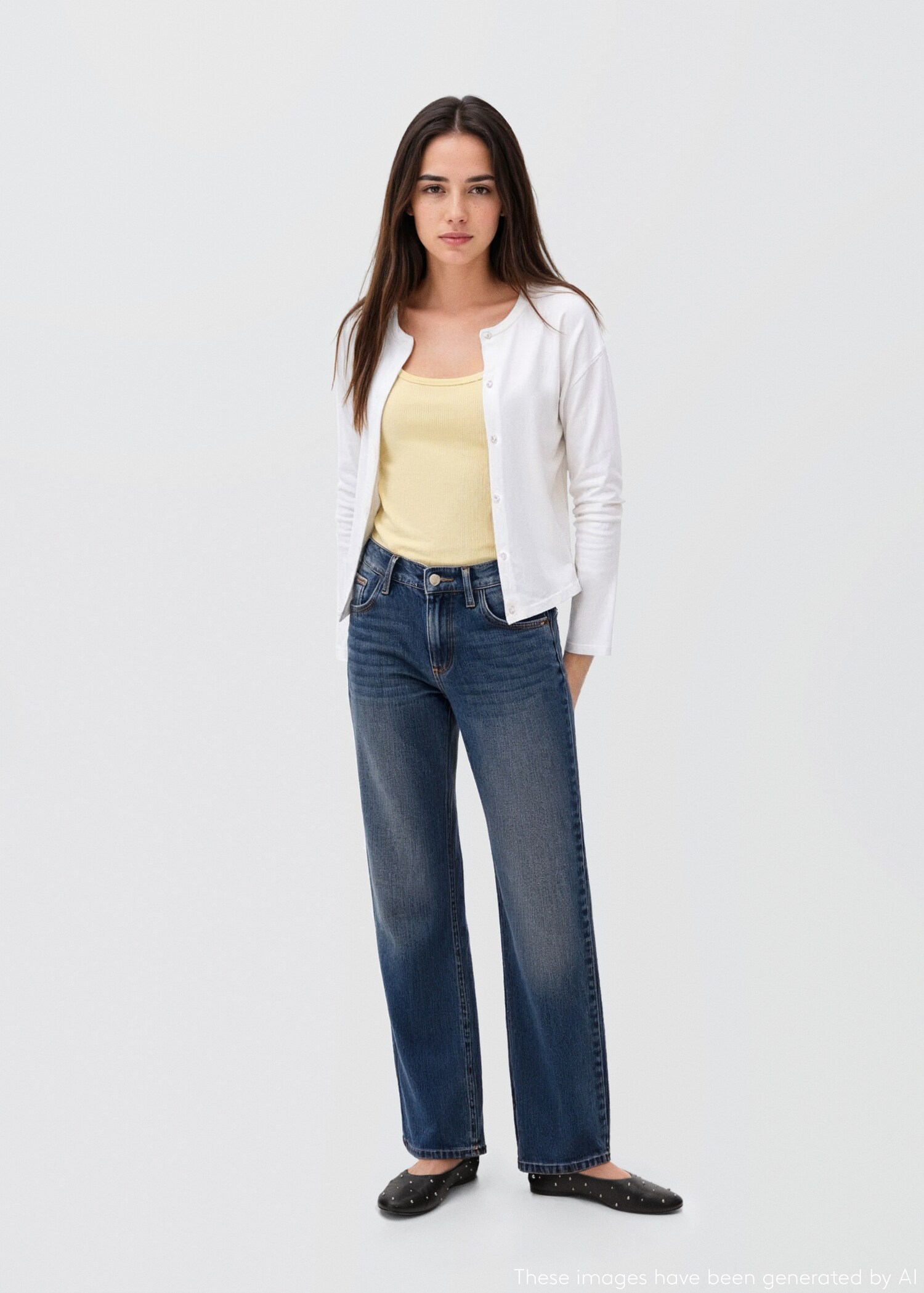 Knitted button cardigan - General plane