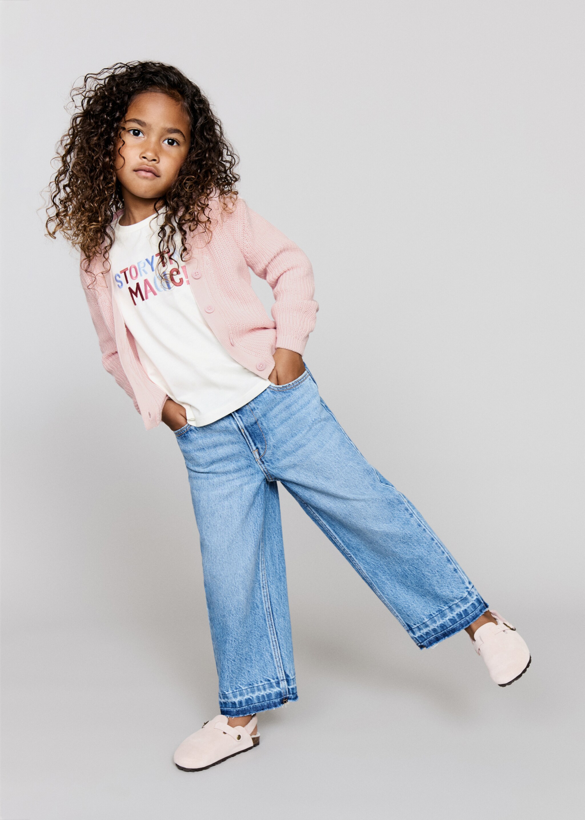 Cardigan de malha com botões - Plano geral