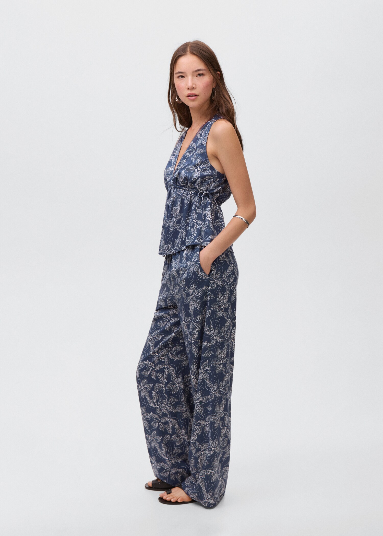 Floral chiffon top - General plane