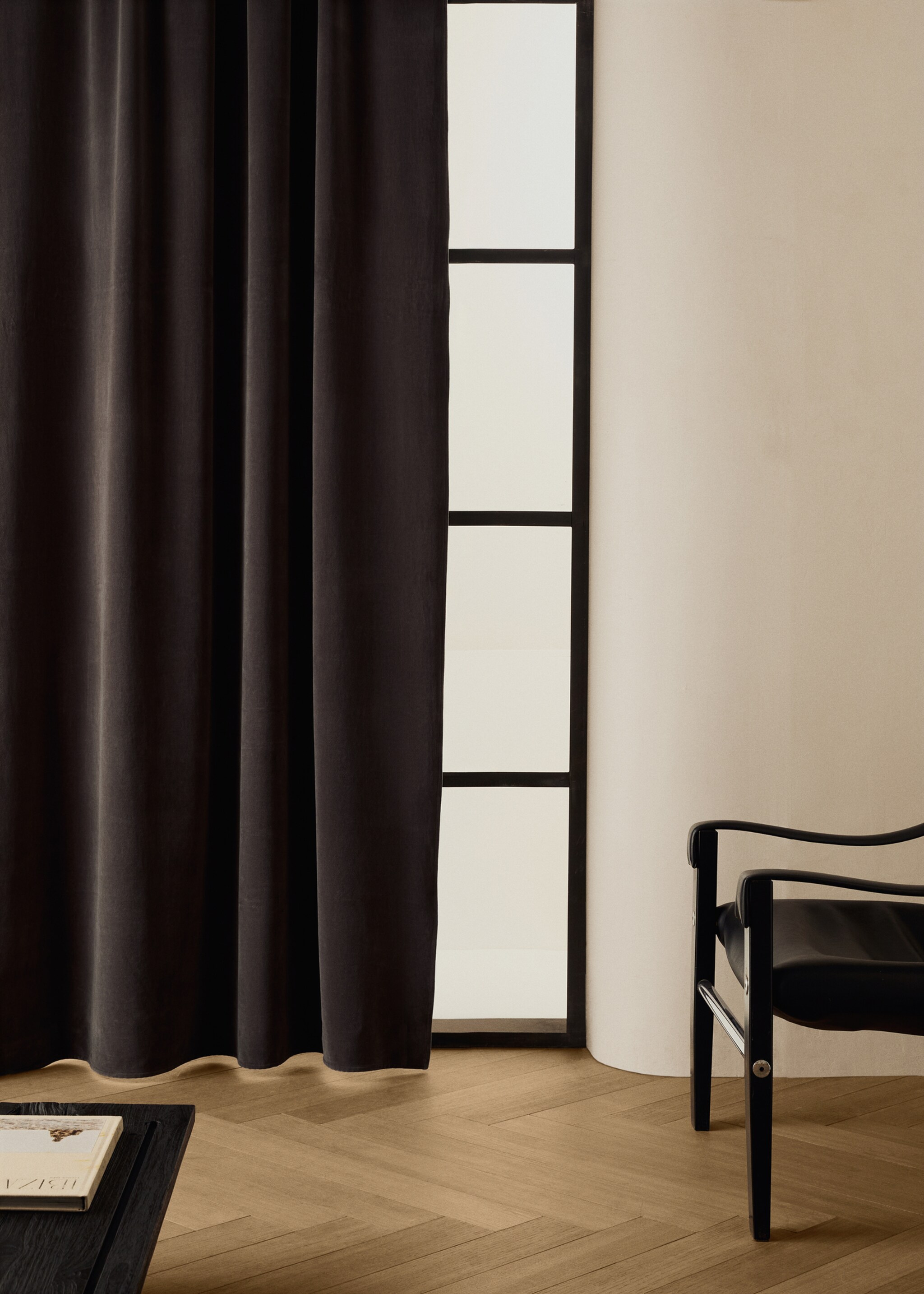 Velvet curtain - General plane, Dark Grey. Ref: 17073317-00.