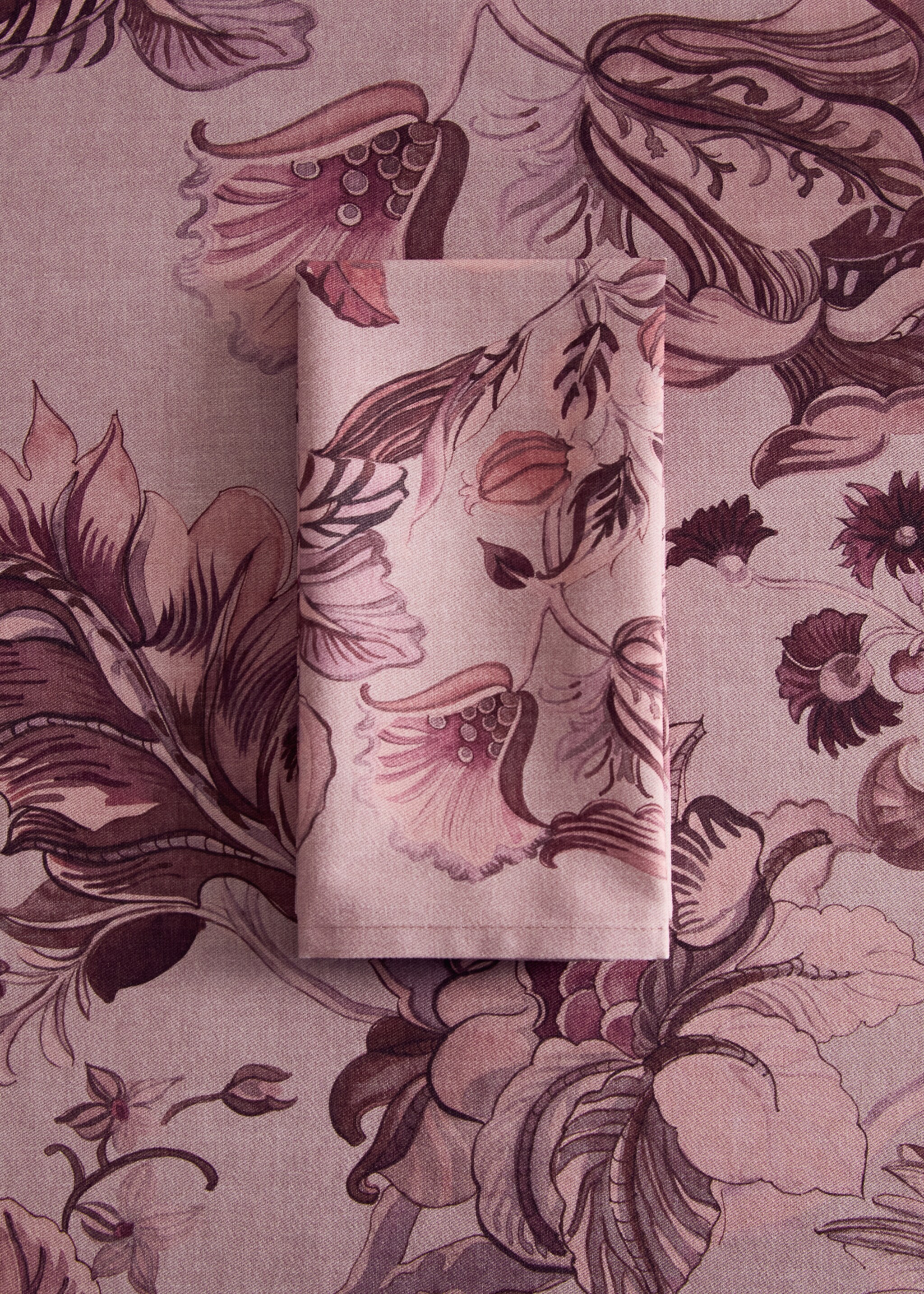 Printed cotton napkins - General plane, Cherry. Ref: 17073322-00.