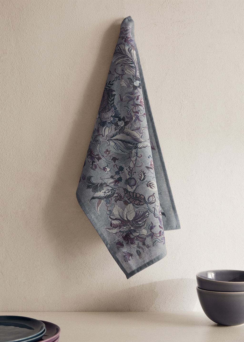 Cotton-linen printed dish cloth