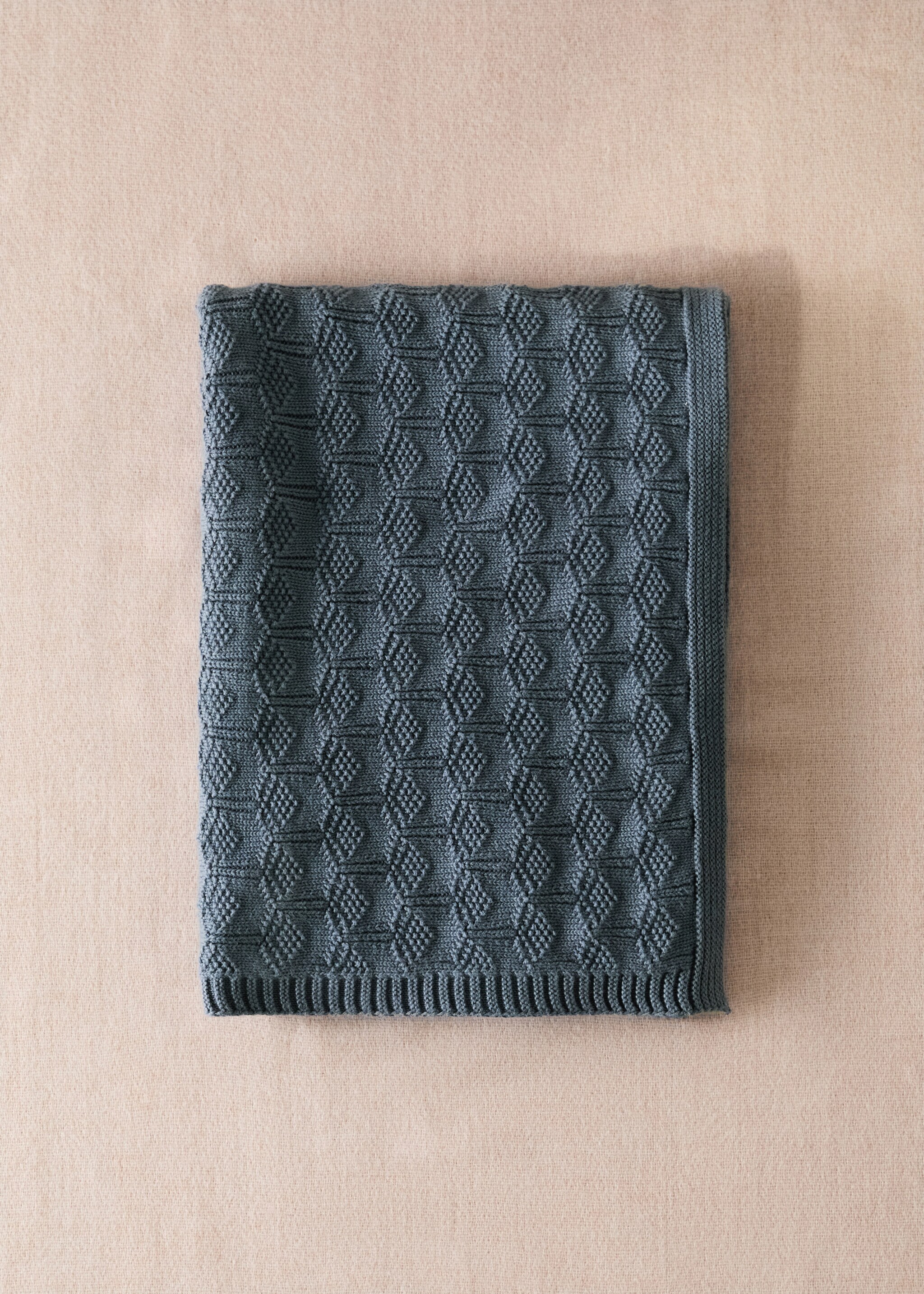 Kinderdeken 100% katoen met patroon - Overzichtstekening, Inktblauw. Ref: 17073827-00.