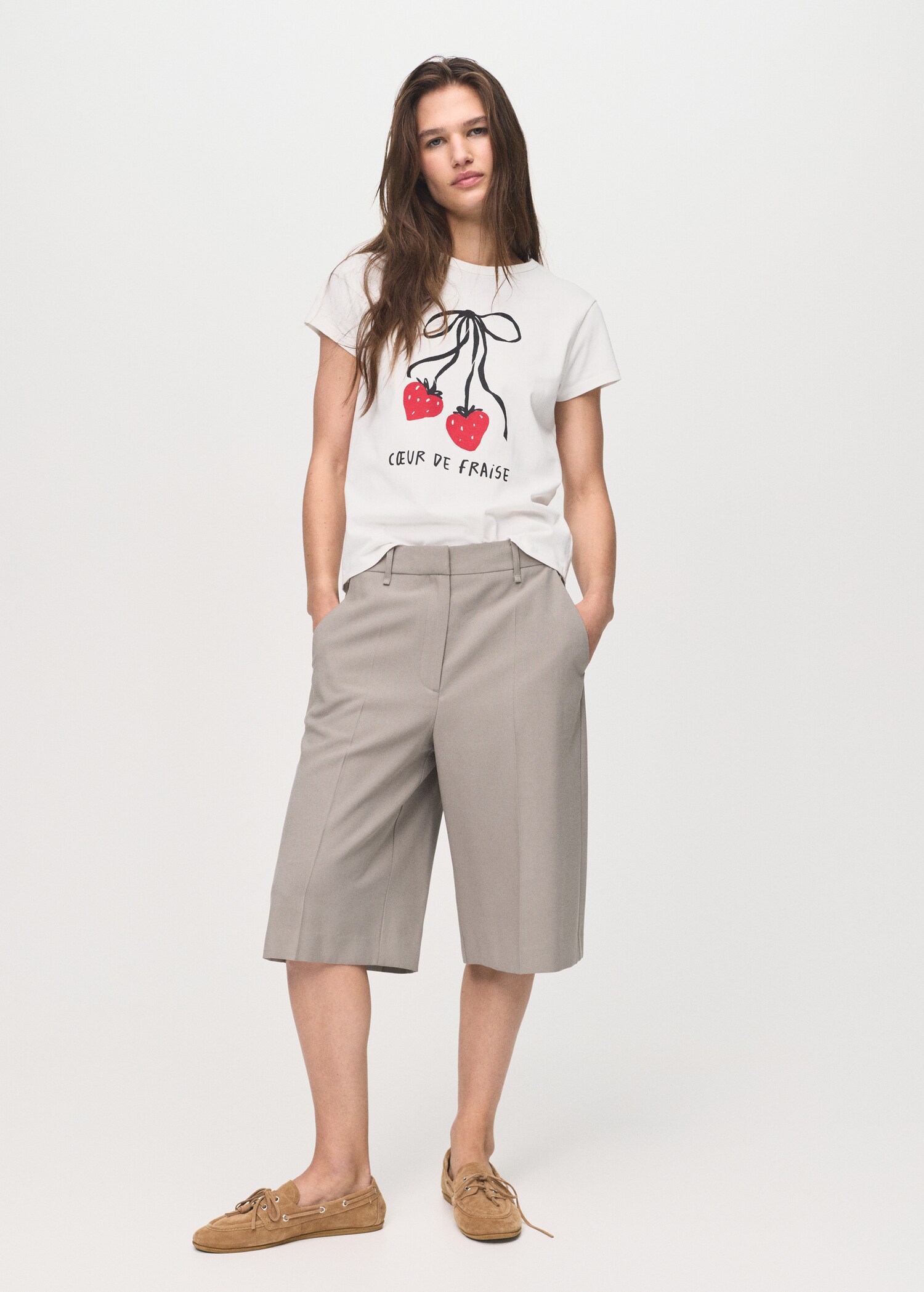 Printed cotton-blend t-shirt - General plane