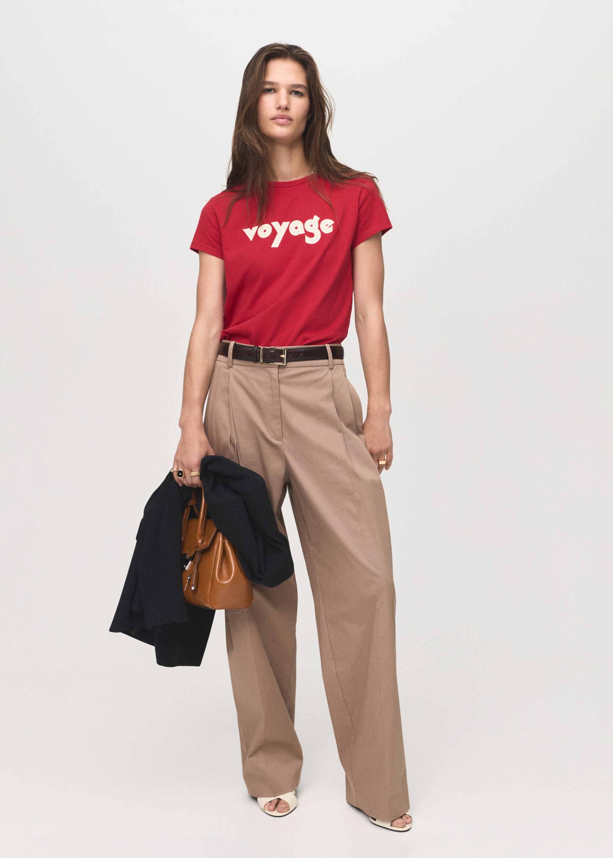 Printed cotton-blend t-shirt - General plane