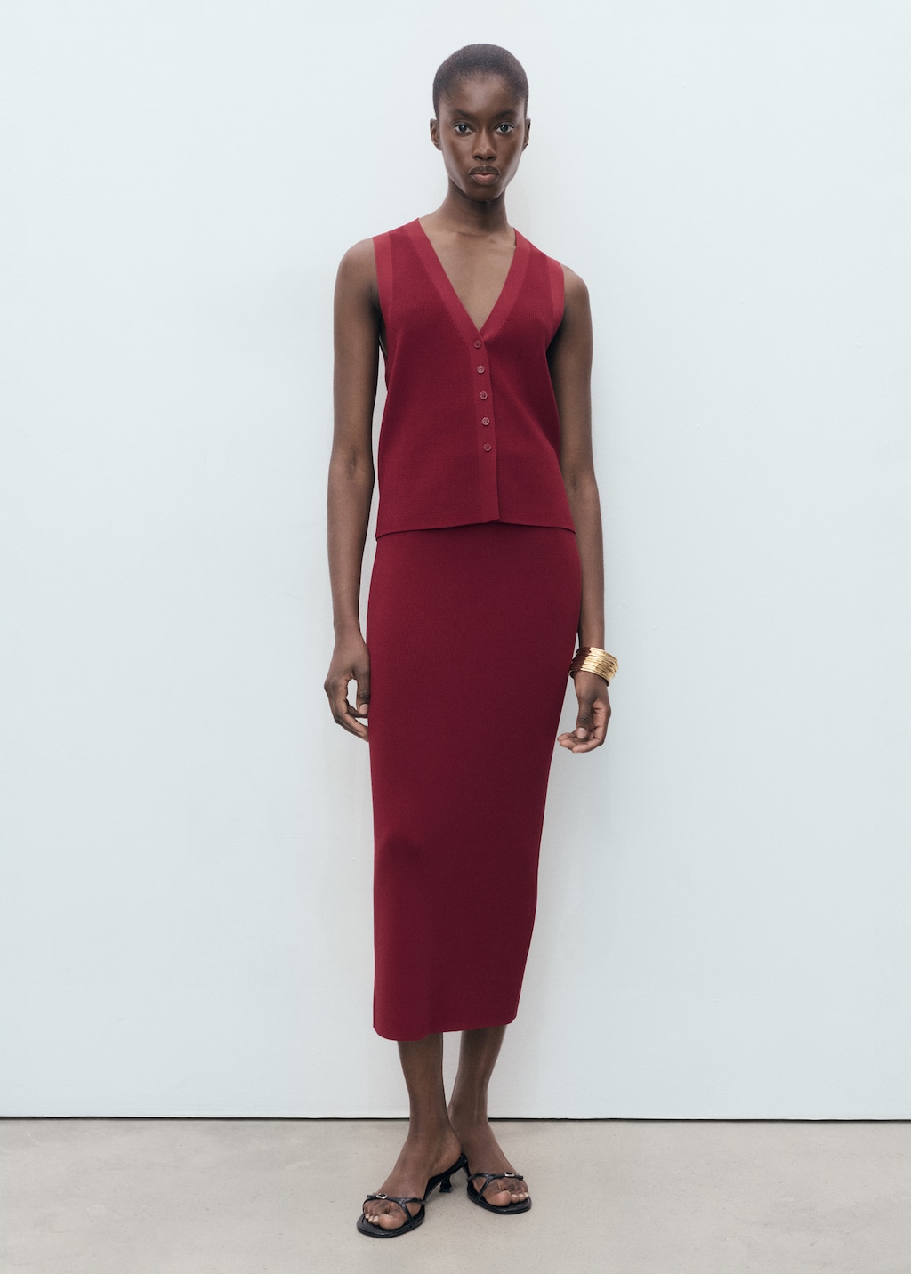 Fine knit midi skirt - image 2