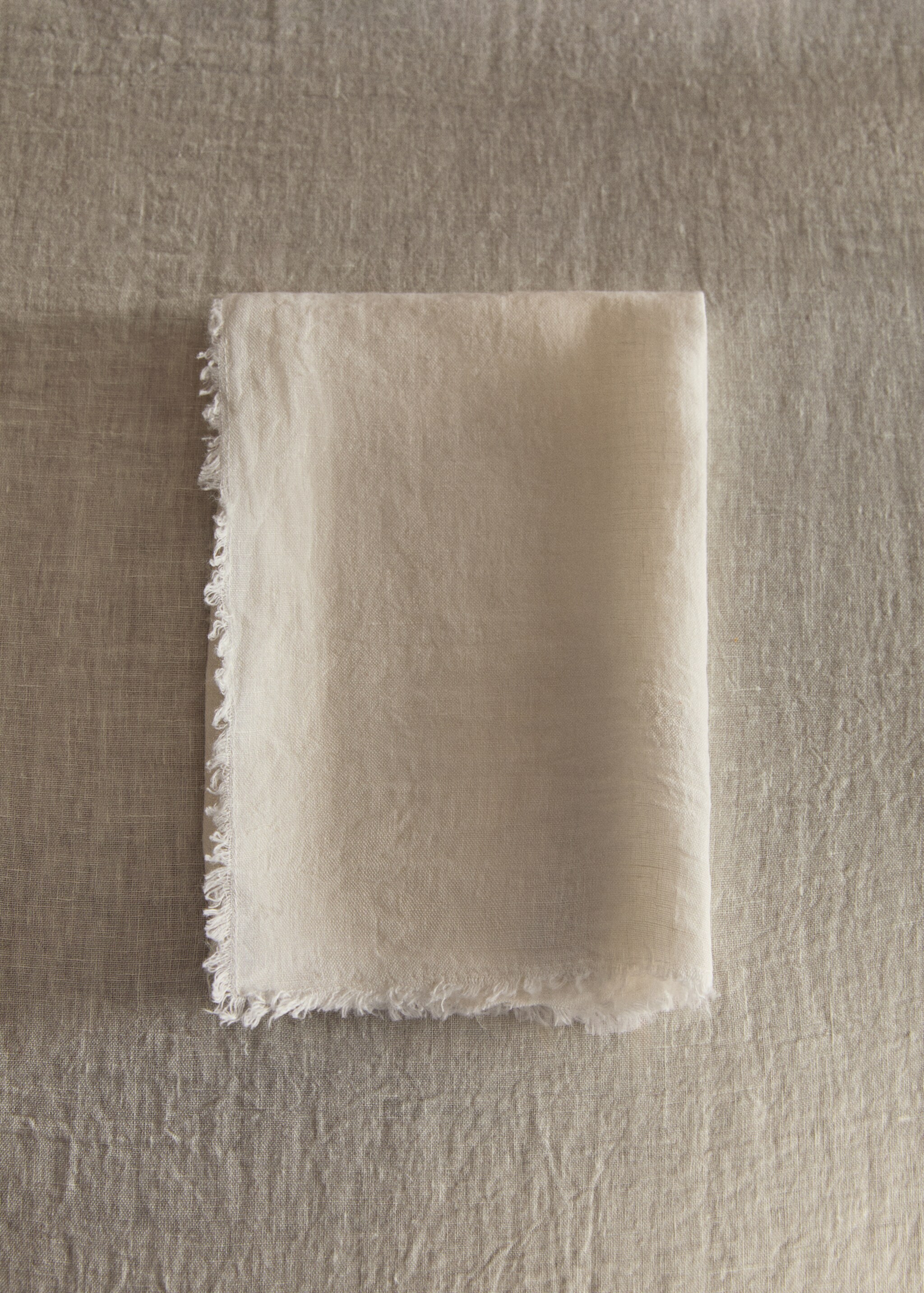 Napkins linen finished flattened - Overzichtstekening