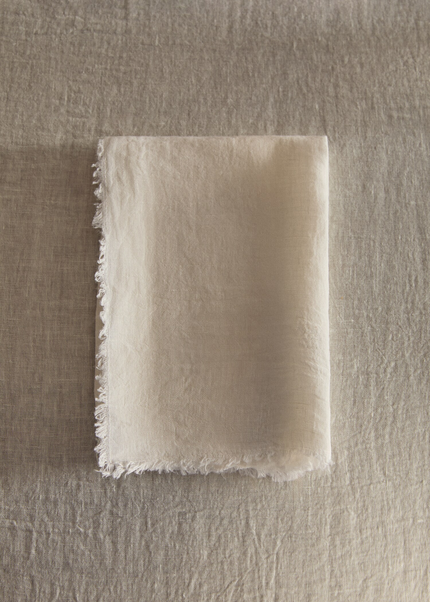 Napkins linen finished flattened - Overzichtstekening