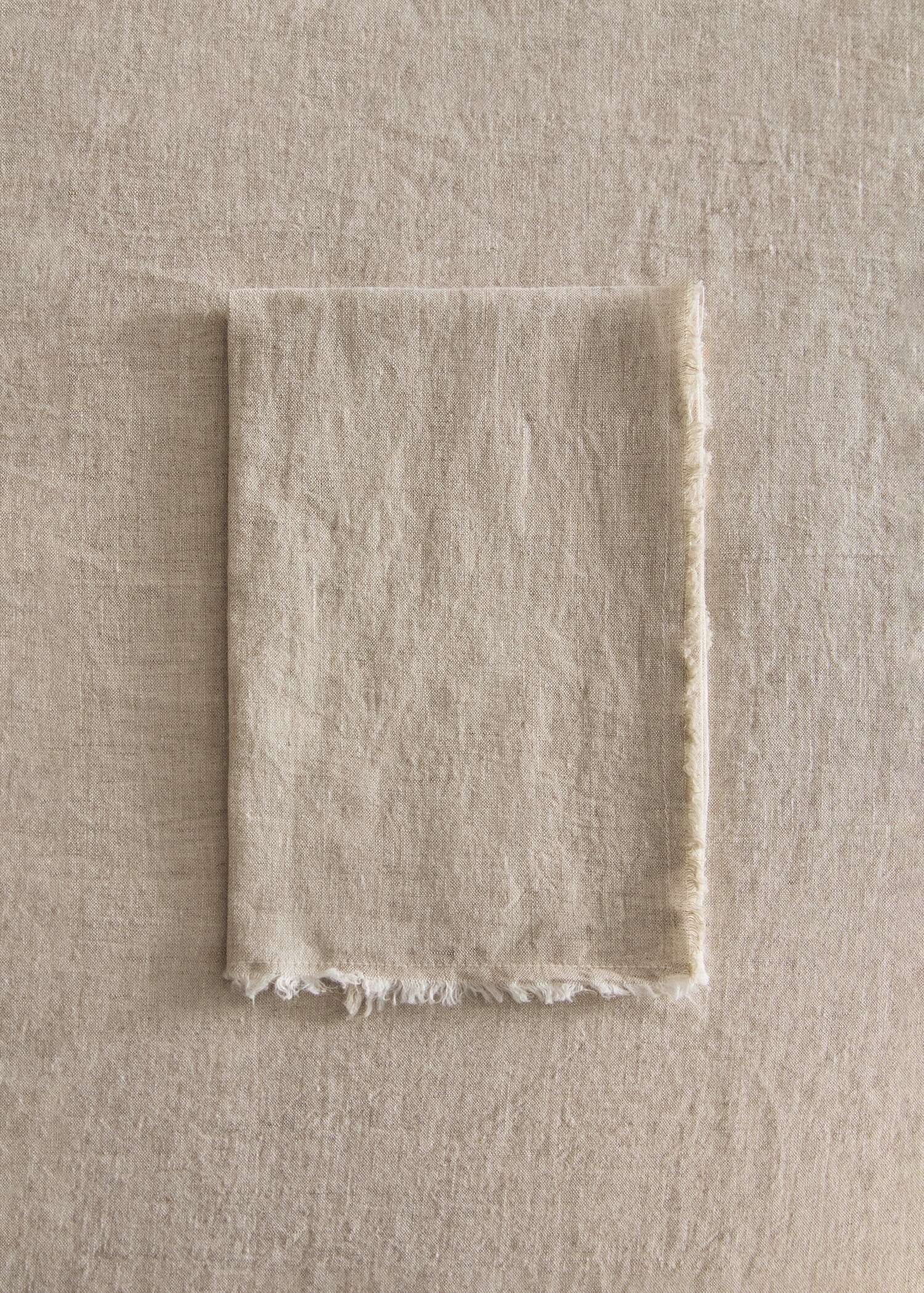 Napkins linen finished flattened - Overzichtstekening