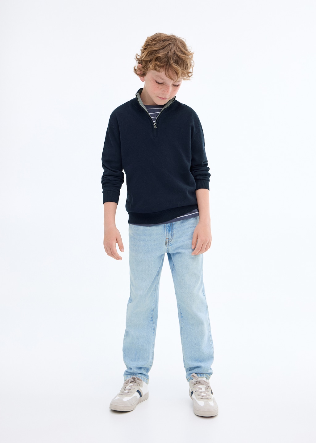 Zip neck jumper - Kids | MANGO USA