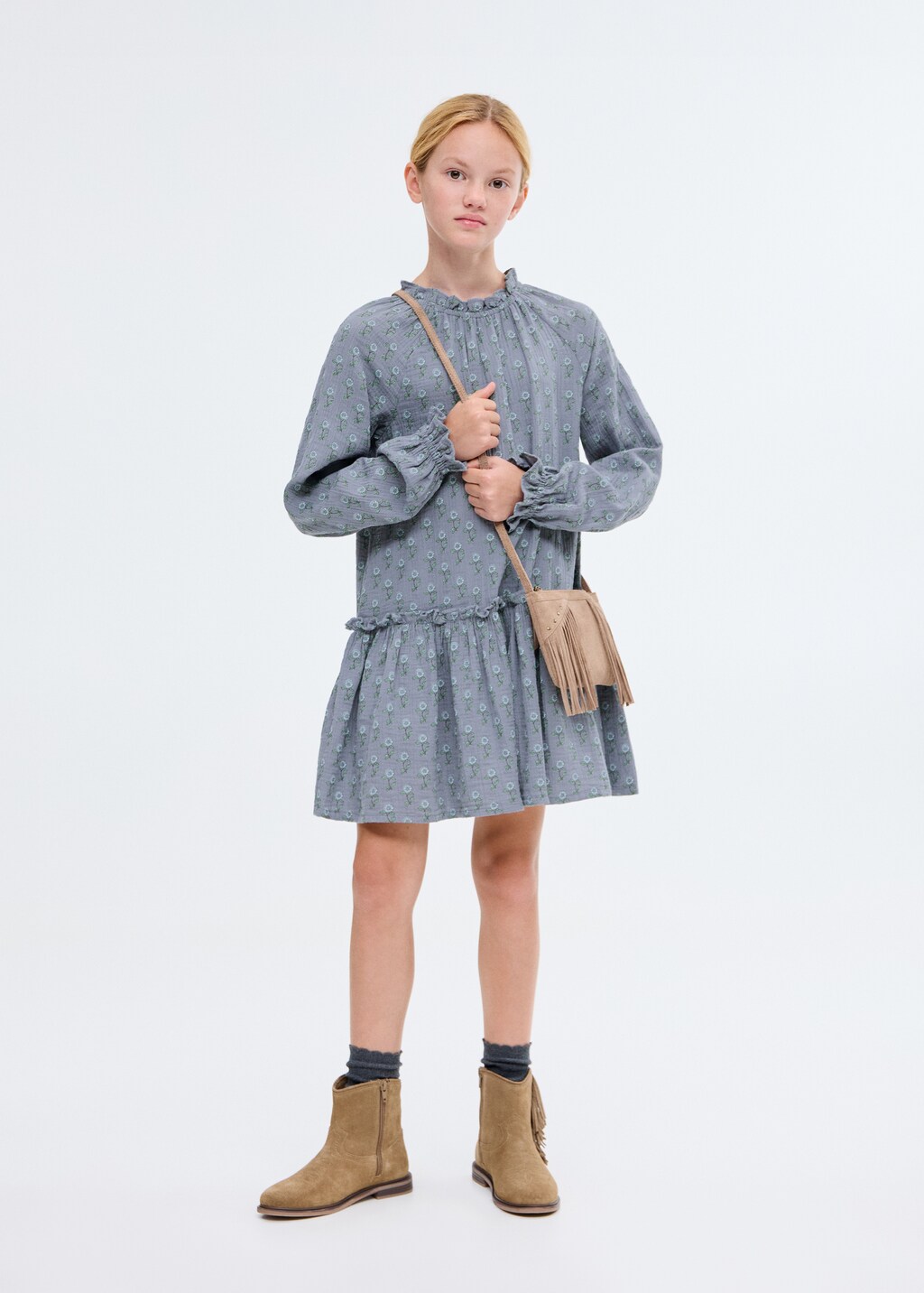 Ruffled floral dress