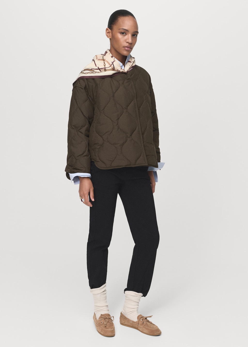 Oversized quilted anorak