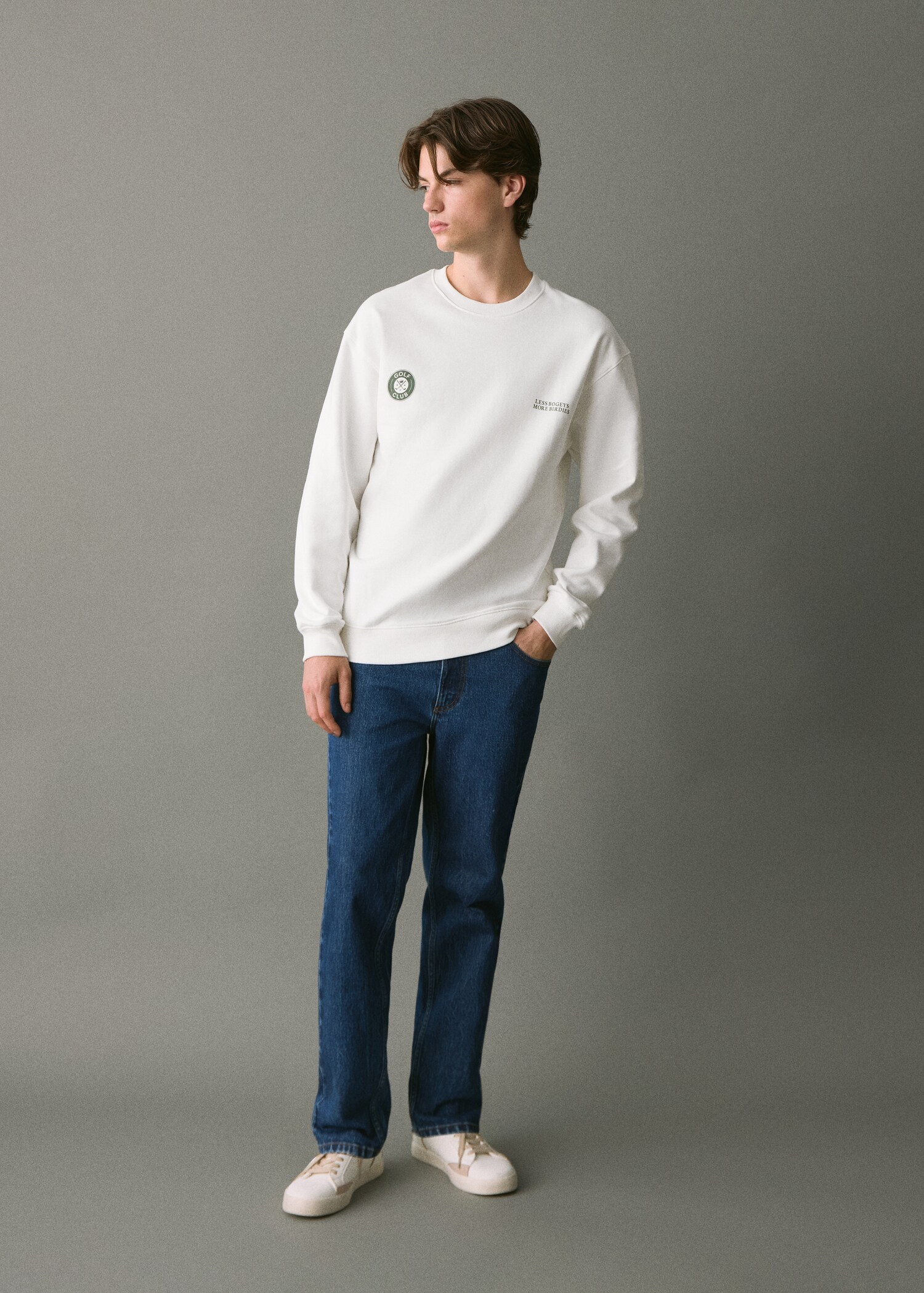 Sweat-shirt coton imprimé - Plan général