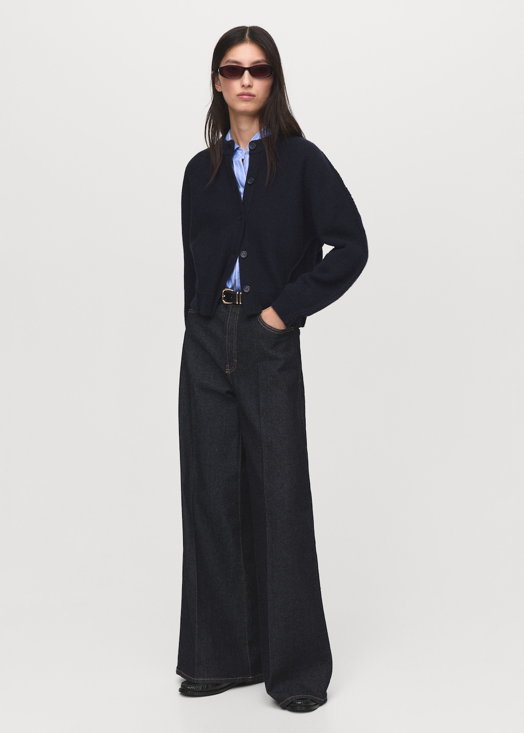 Straight-fit cardigan with buttons