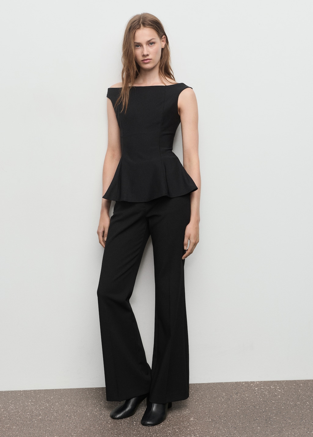 Mango Strapless peplum top