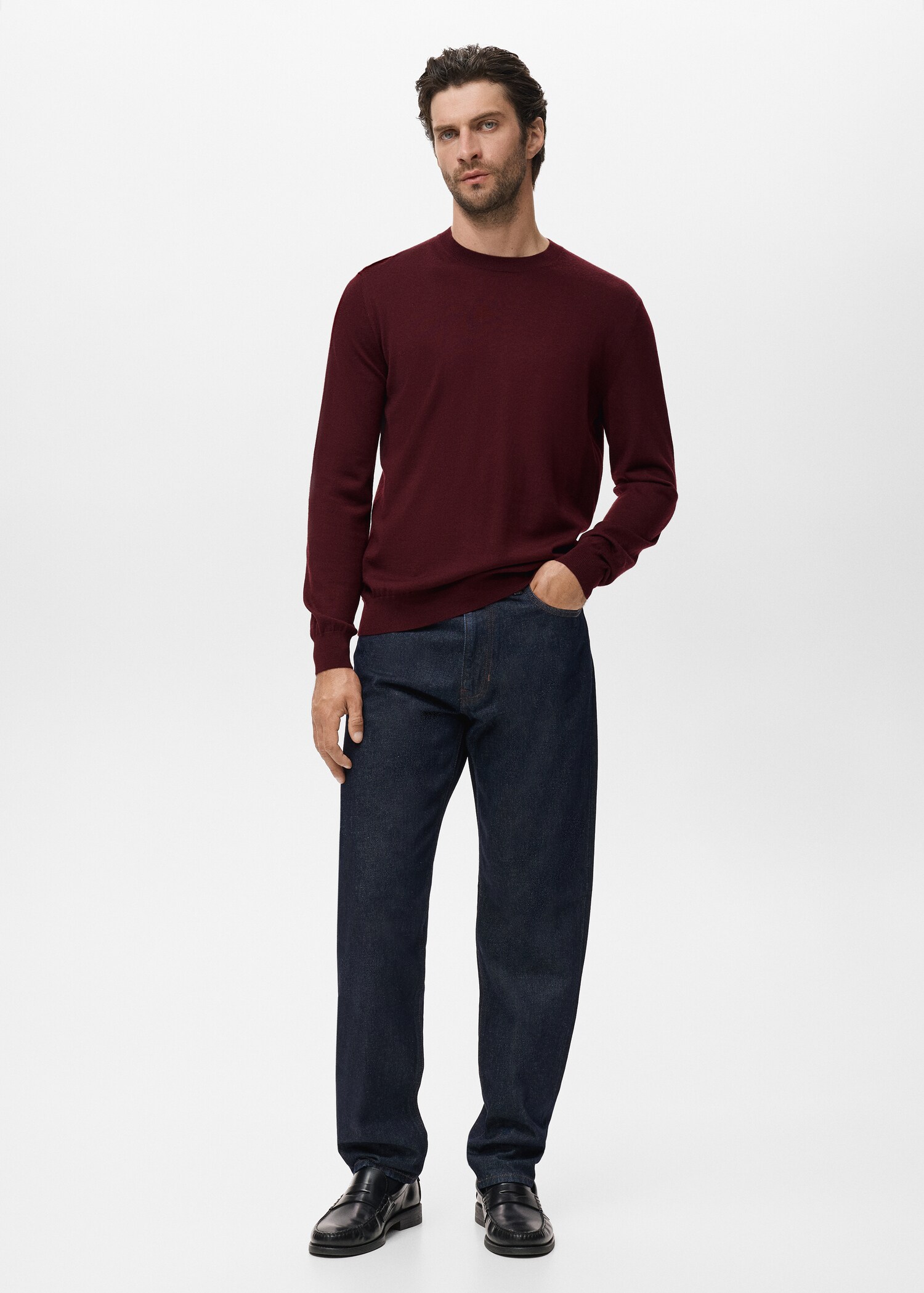 Pull-over 100 % laine col rond - Plan général