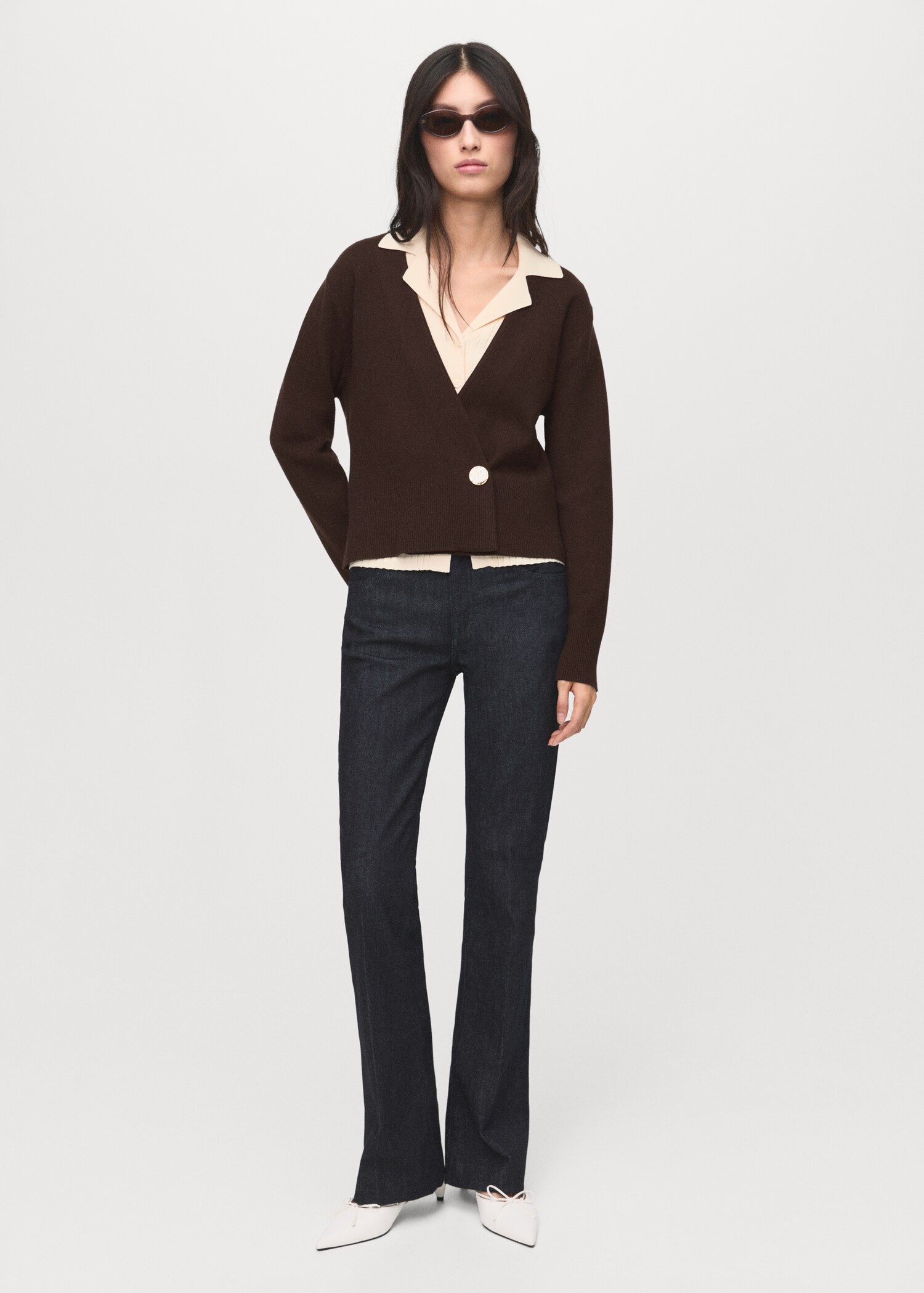 Double-breasted cardigan - General plane