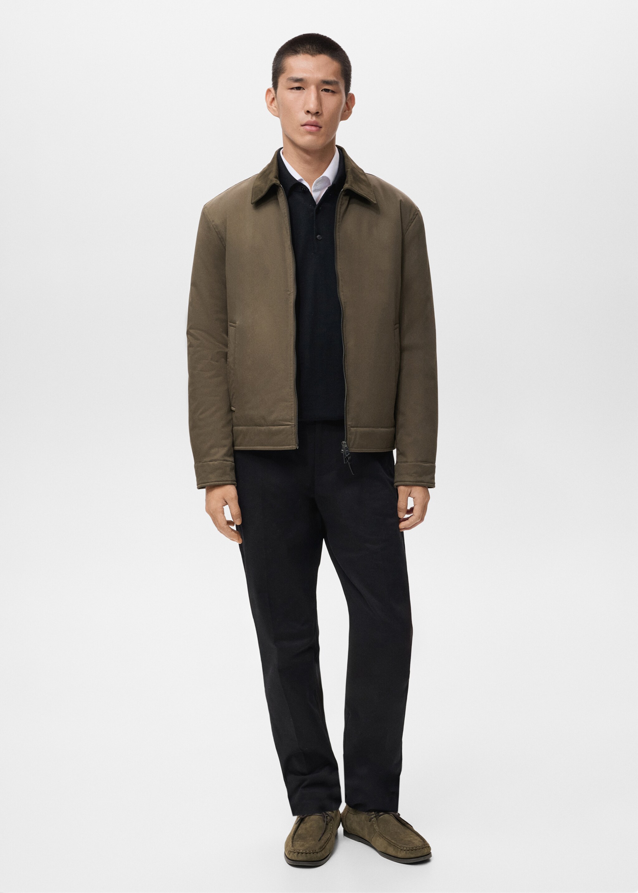 Cotton quilted jacket - General plane, Olive Green. Ref: 17076720-00.