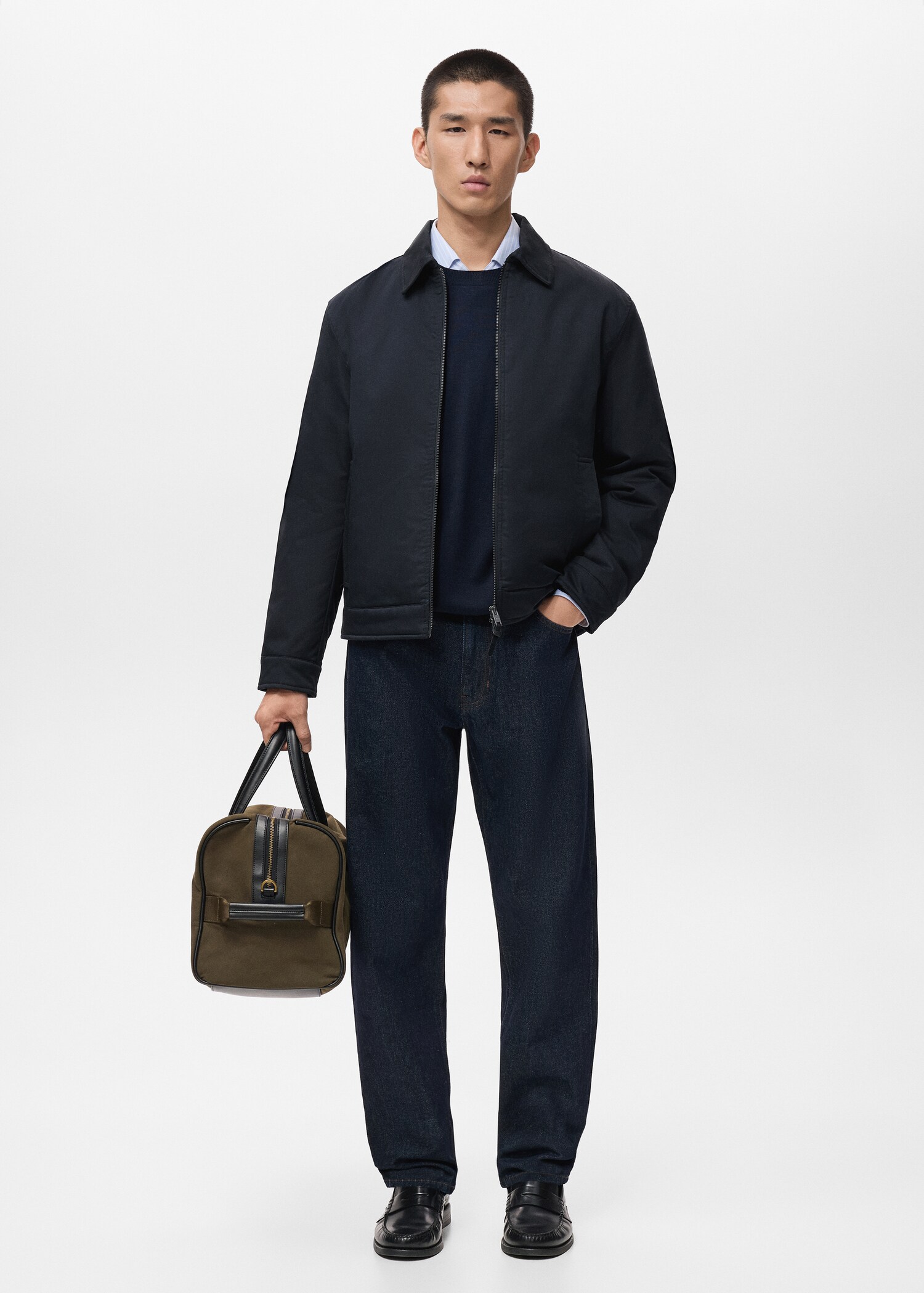 Cotton quilted jacket - General plane