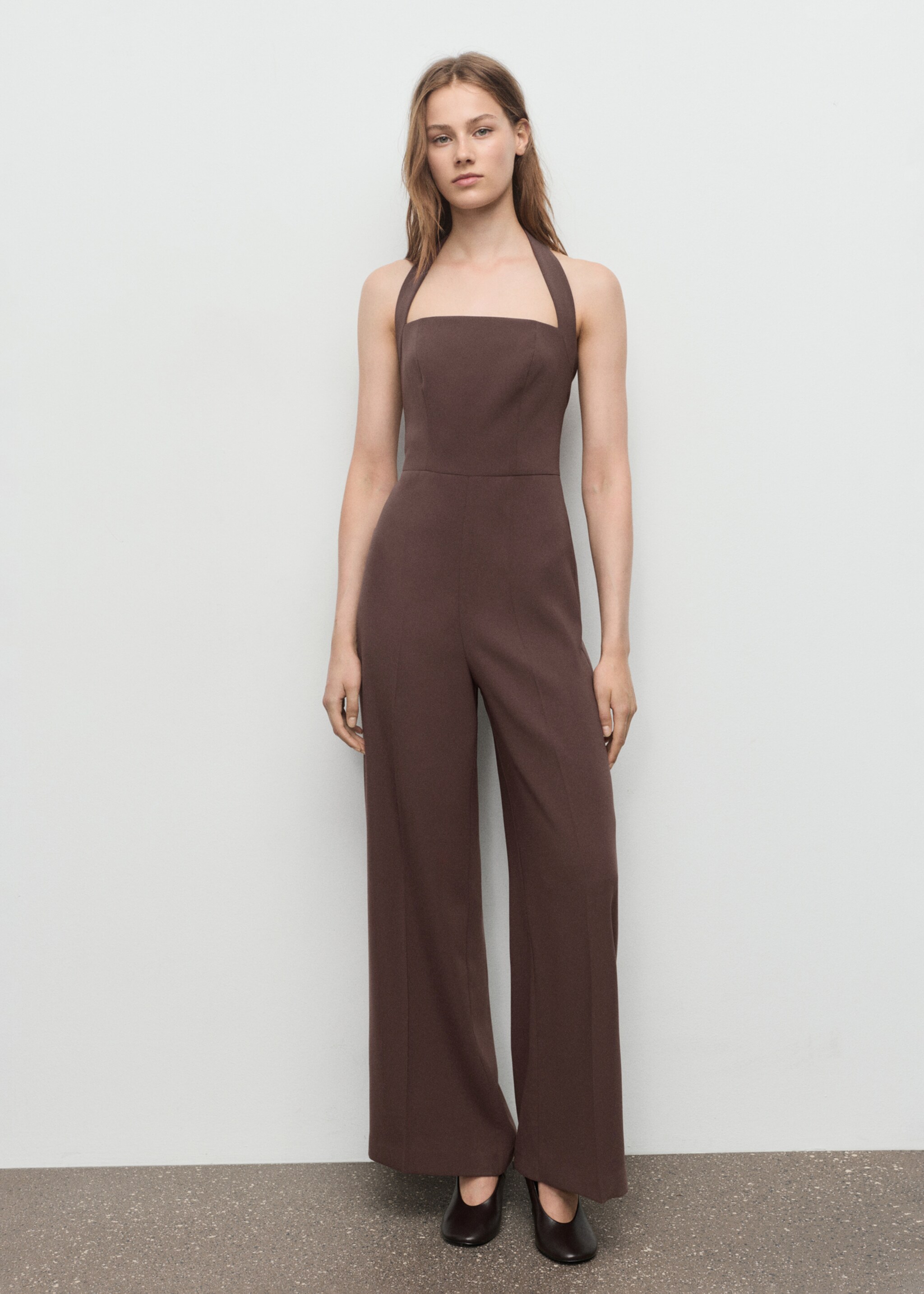 Halter neck jumpsuit - General plane, Russet. Ref: 17076745-00.