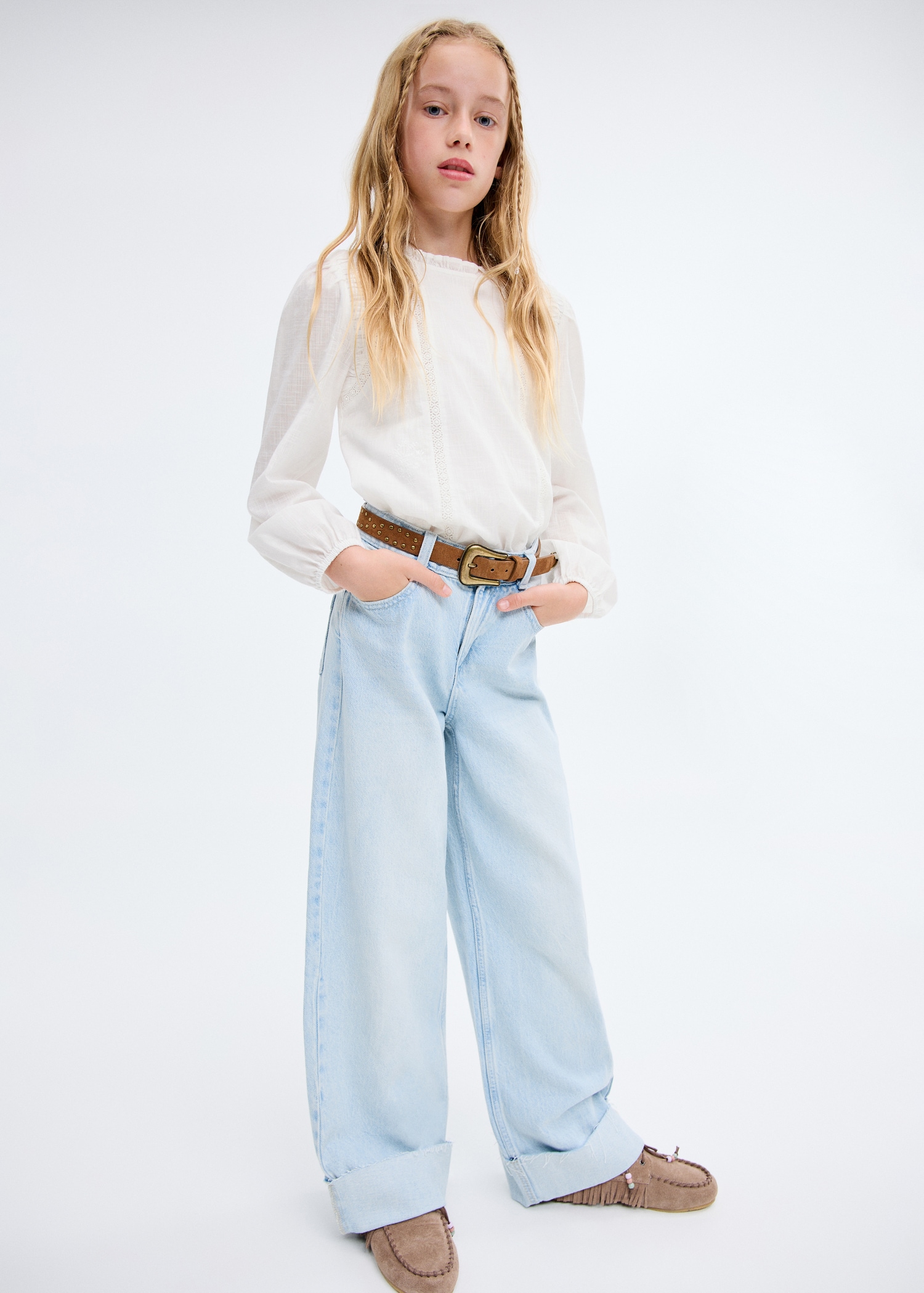 Blouse en coton et dentelle - Plan général