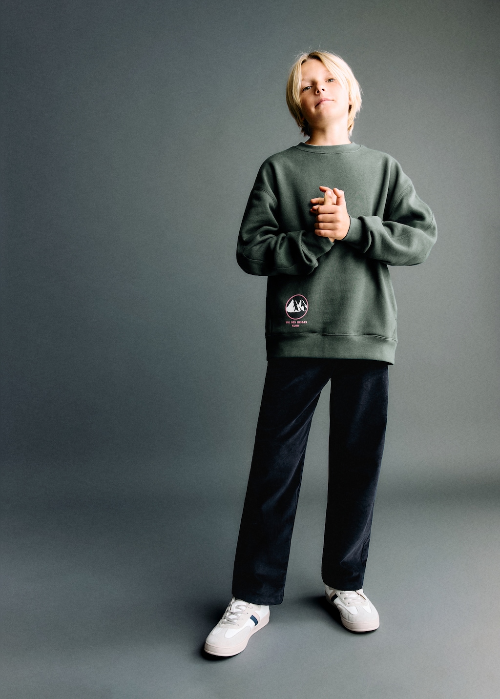 Corduroy straight pants