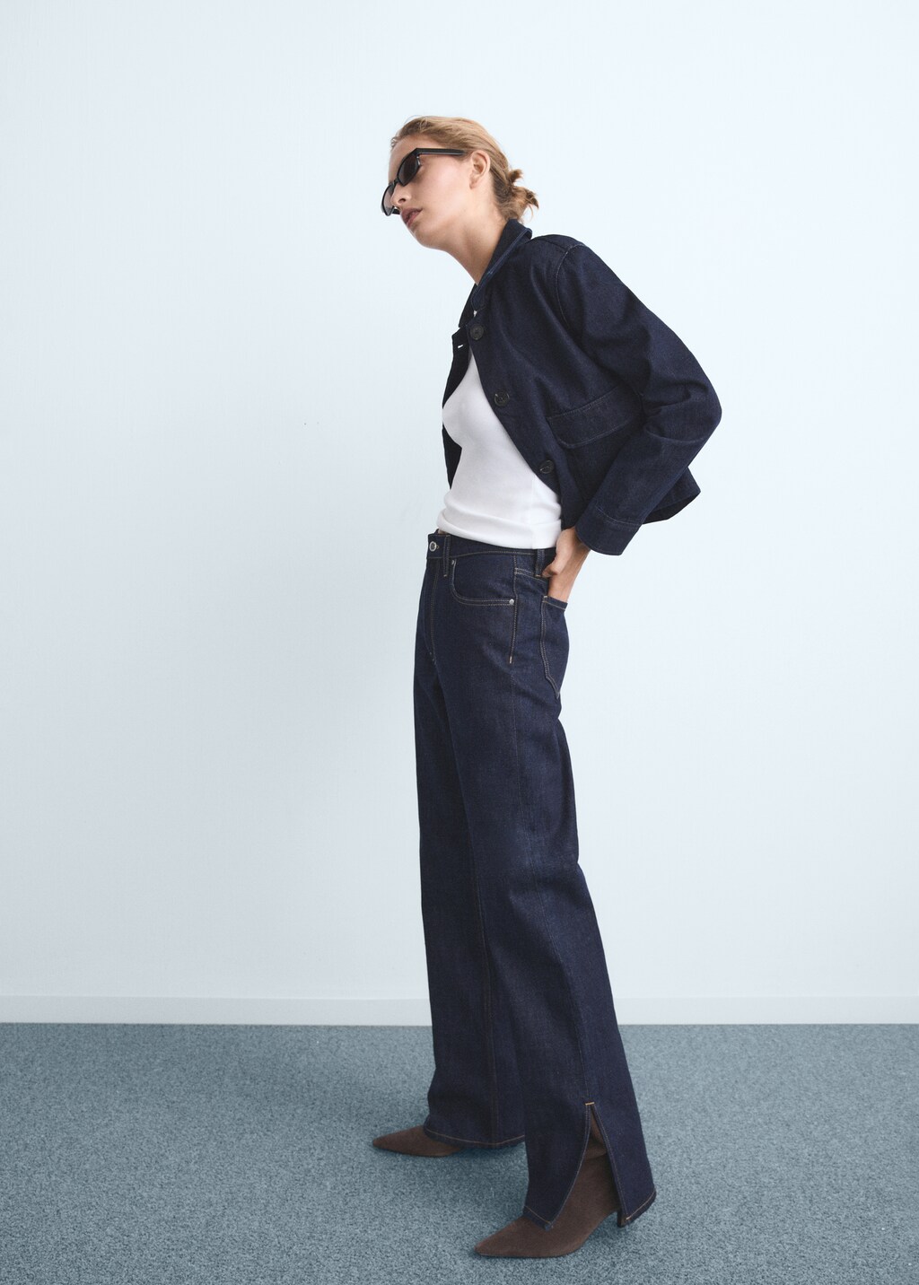 Mango Straight-leg jeans with openings