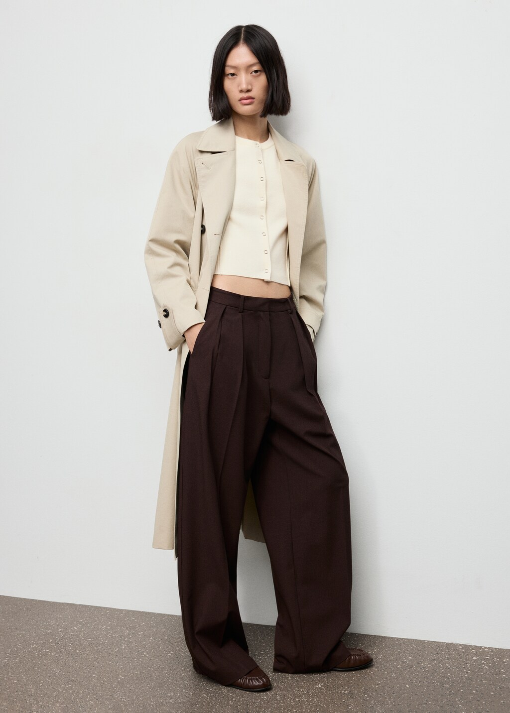 Ribbed knitted cardigan