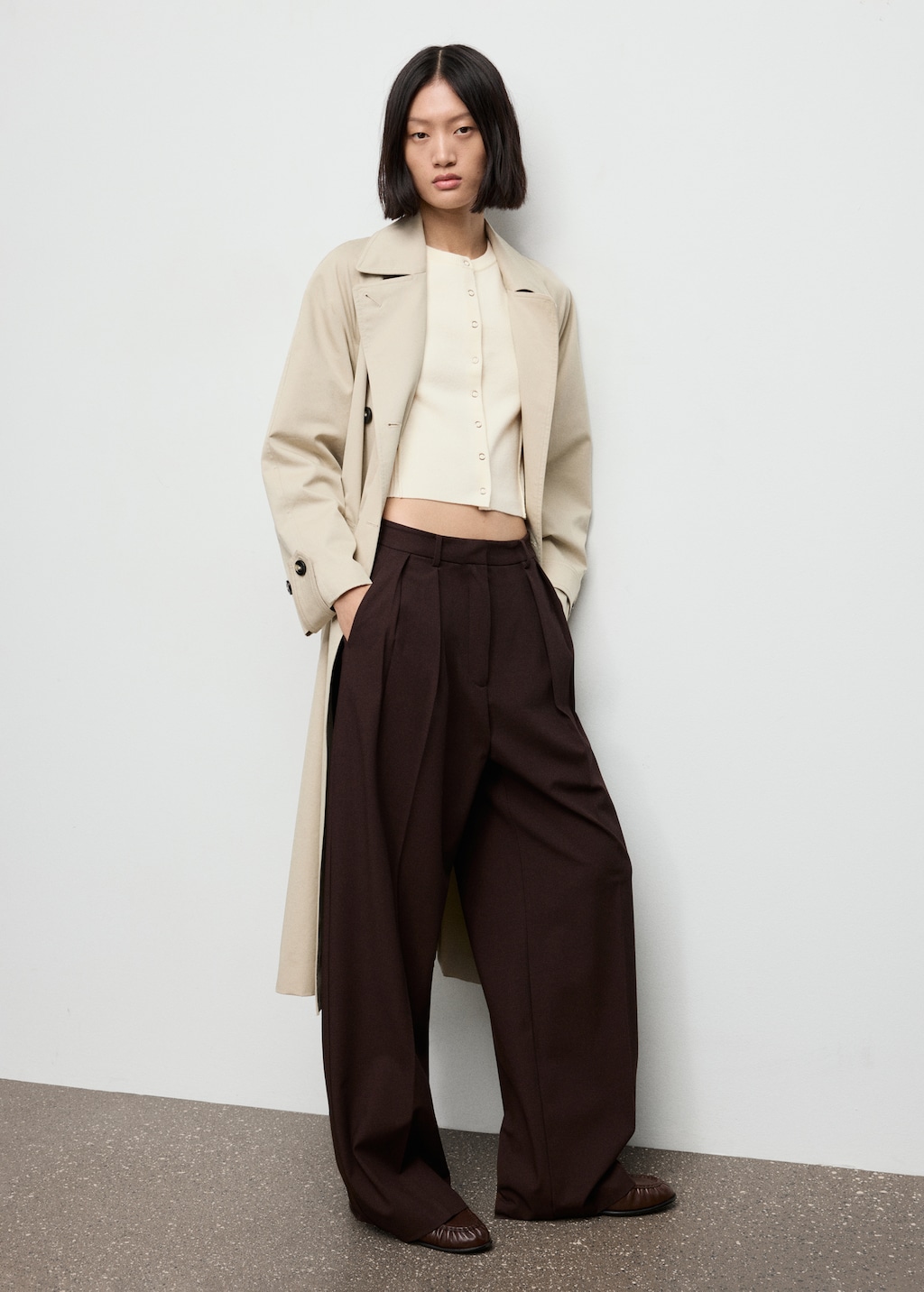 Ribbed knitted cardigan