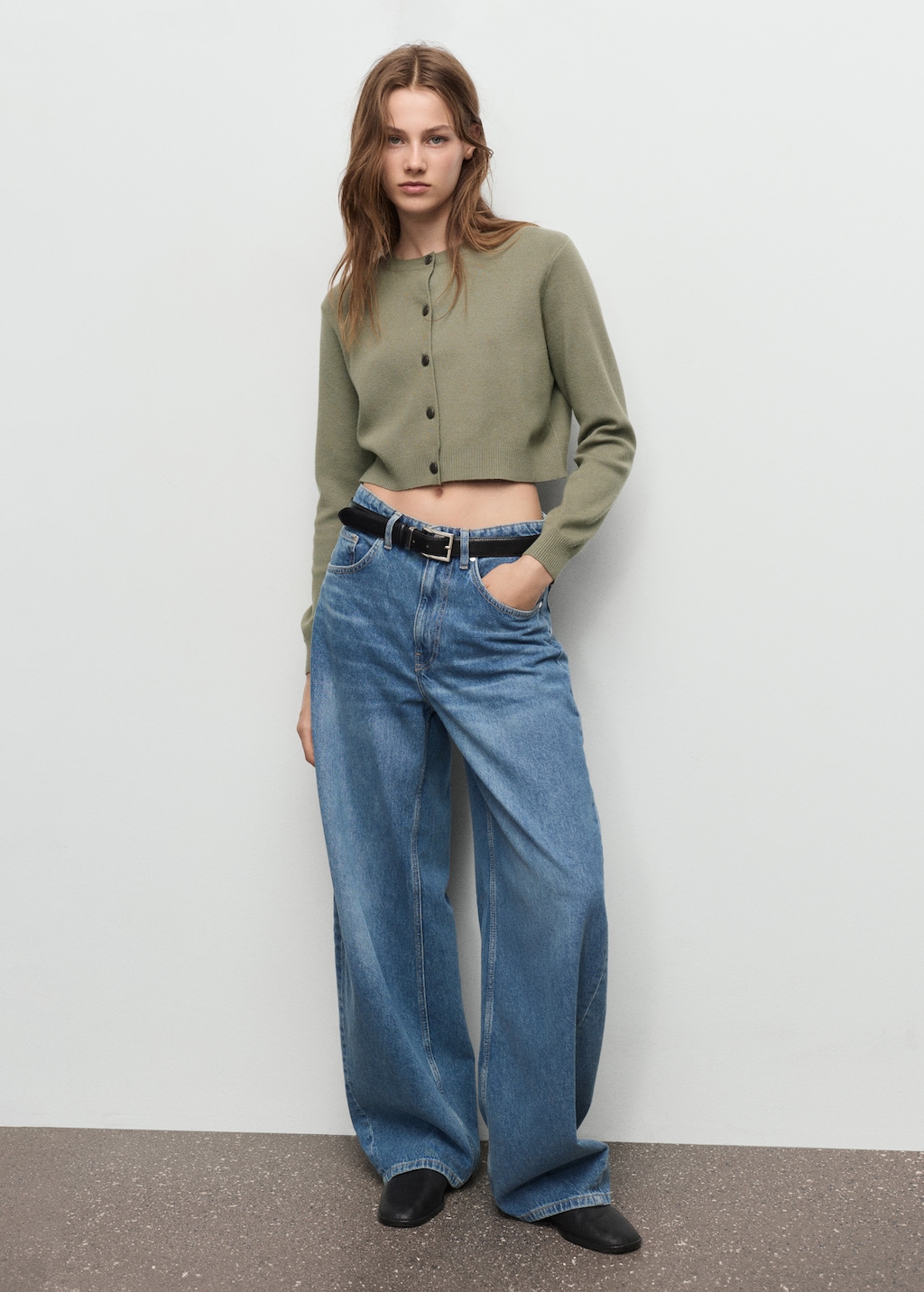 Knitted button cardigan