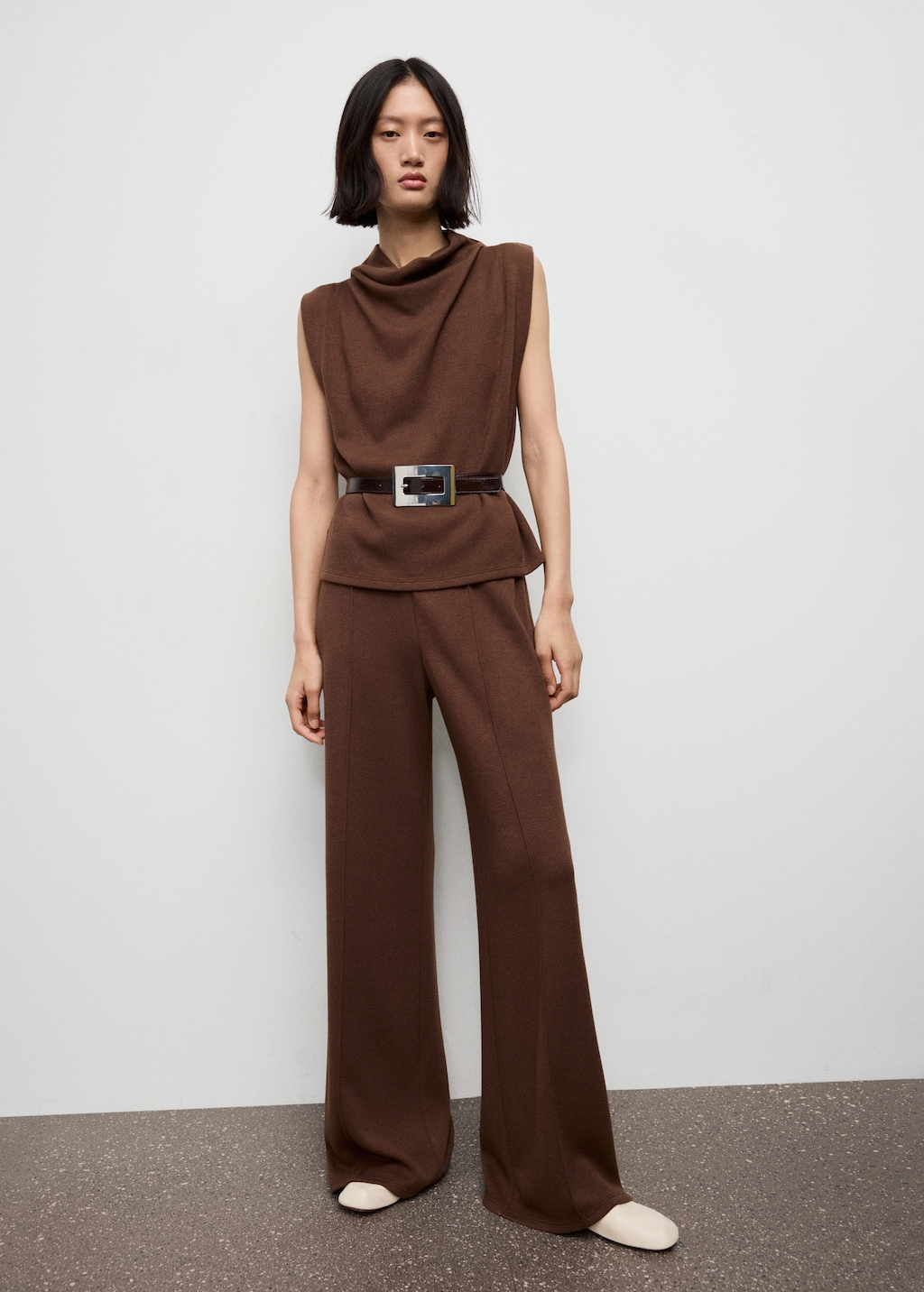 Mango Draped neck top