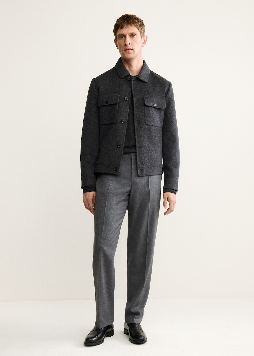 Handmade wool jacket with pockets