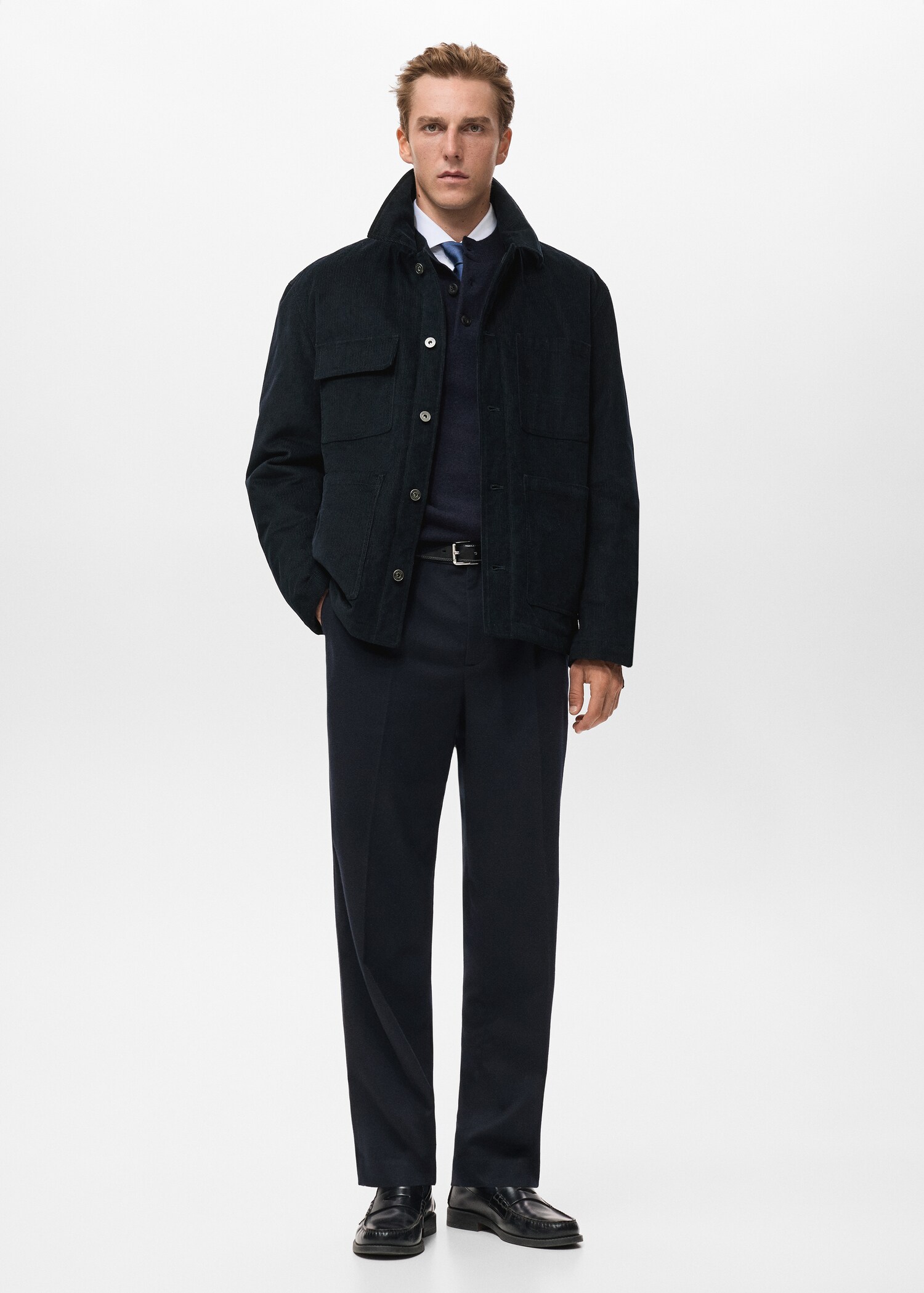 Corduroy Jacket with Pockets - General plane