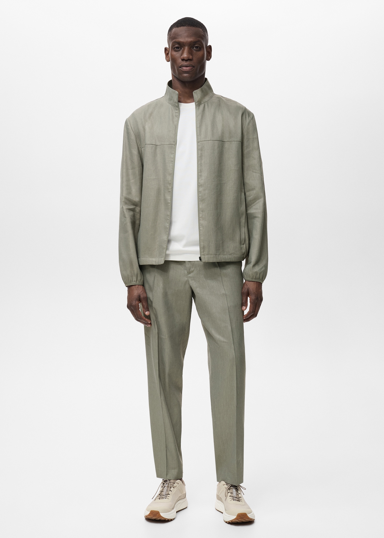 Pantalon lin à pinces - Plan général