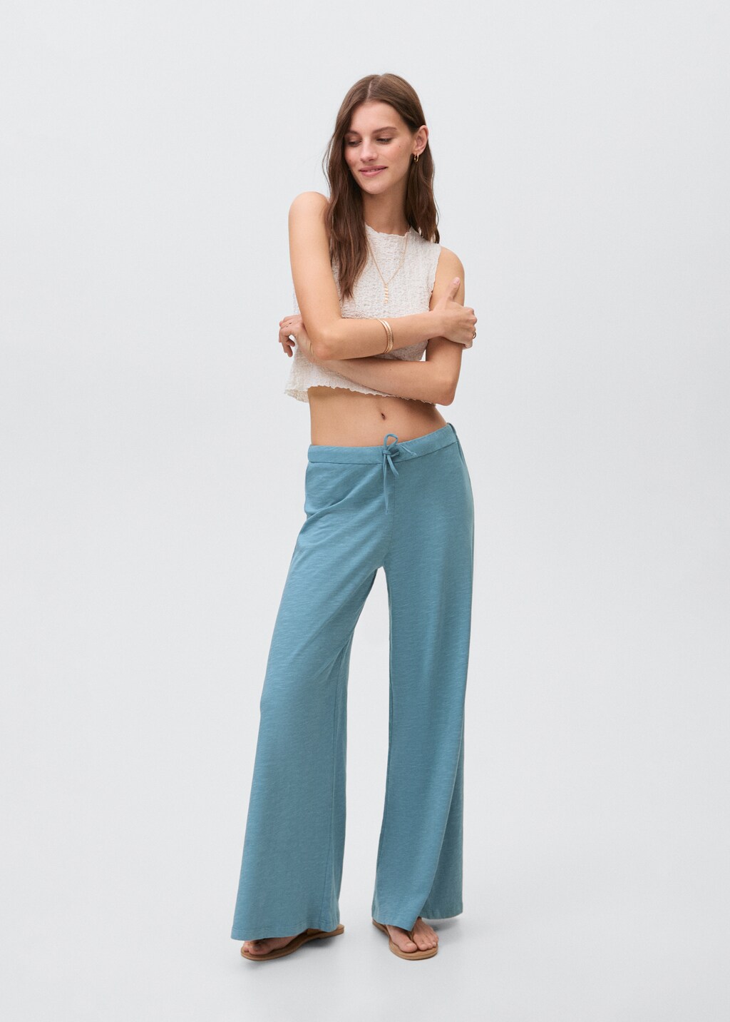 Cotton jogger-style trousers