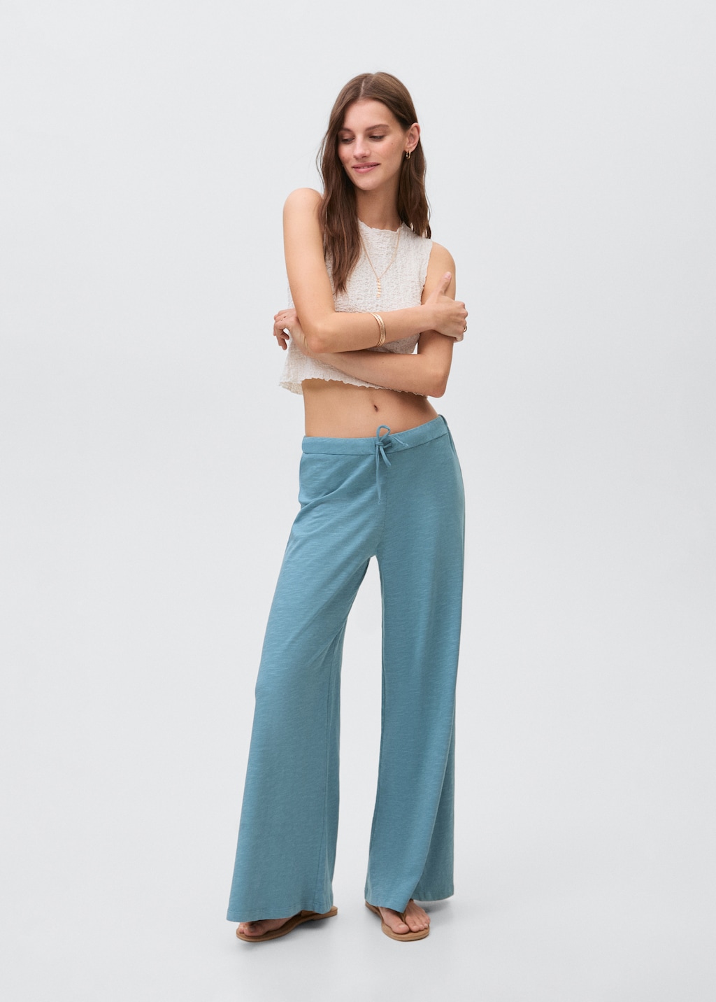 Cotton jogger-style trousers