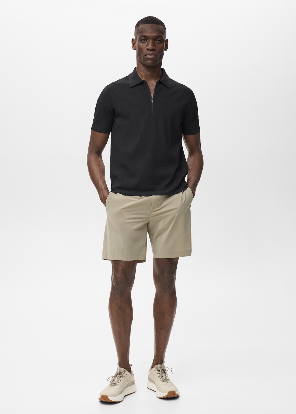 COOLMAX® fine-knit polo shirt with zip - Men | MANGO Gambia COOLMAX® fine-knit polo shirt with zip - Men | MANGO Gambia