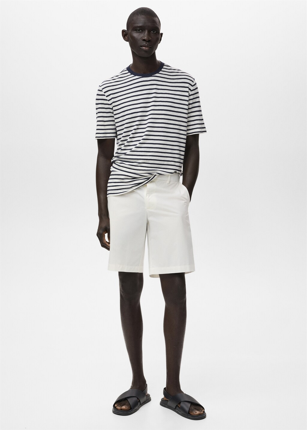 【BAON】Manaco Number Stitch Bermuda Cotton Pants PT TORINO - Cotton bermuda shorts | Leam Roma - Luxury