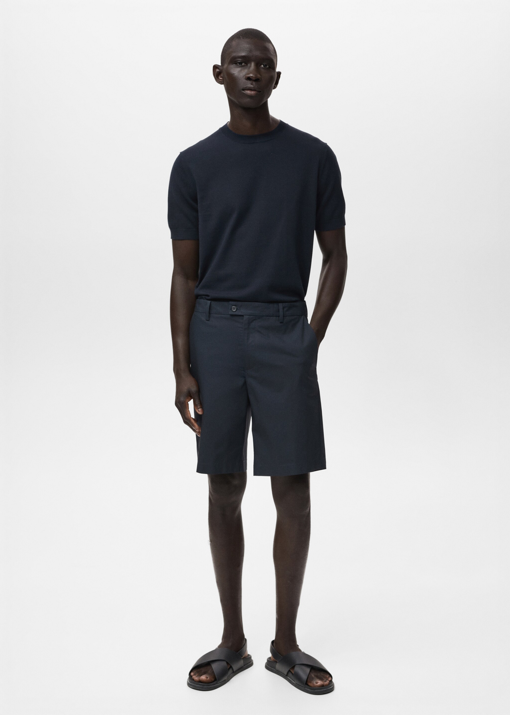 Bermudashorts aus Baumwolle mit Gummizug innen - Allgemeine Ansicht