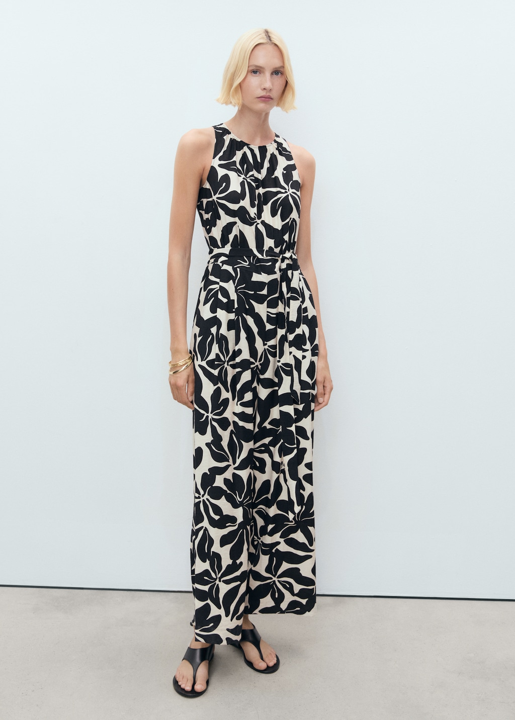 Belt printed jumpsuit - image 2