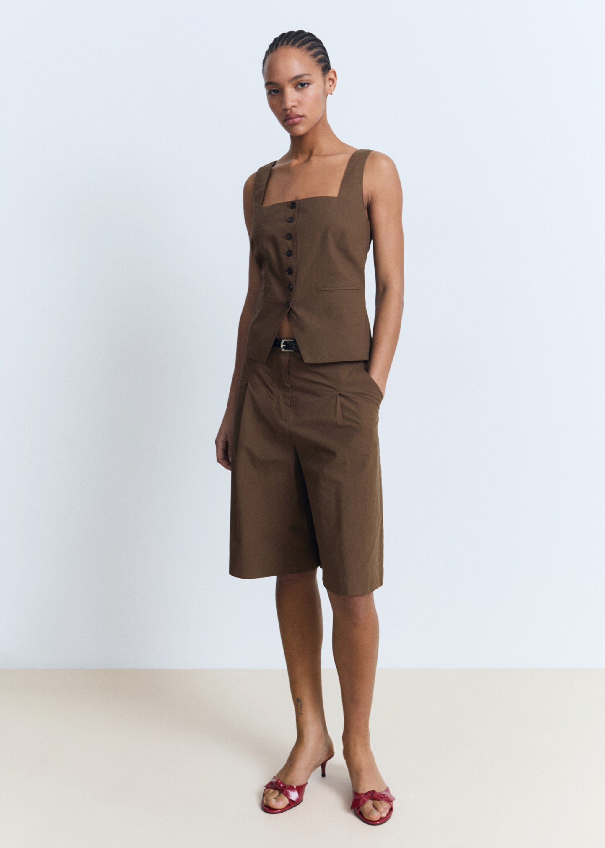Cotton suit waistcoat - General plane