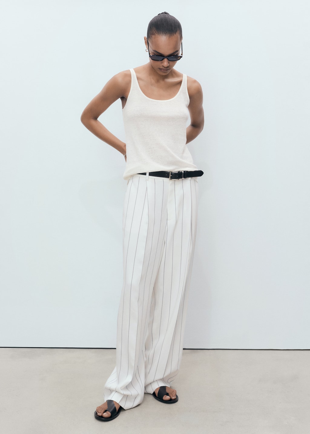 Strappy linen top - image 2