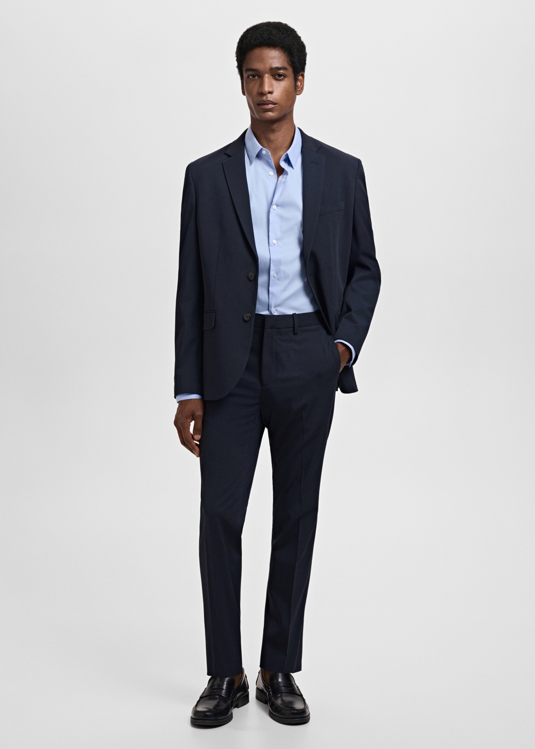 Slim fit cotton suit shirt - General plane