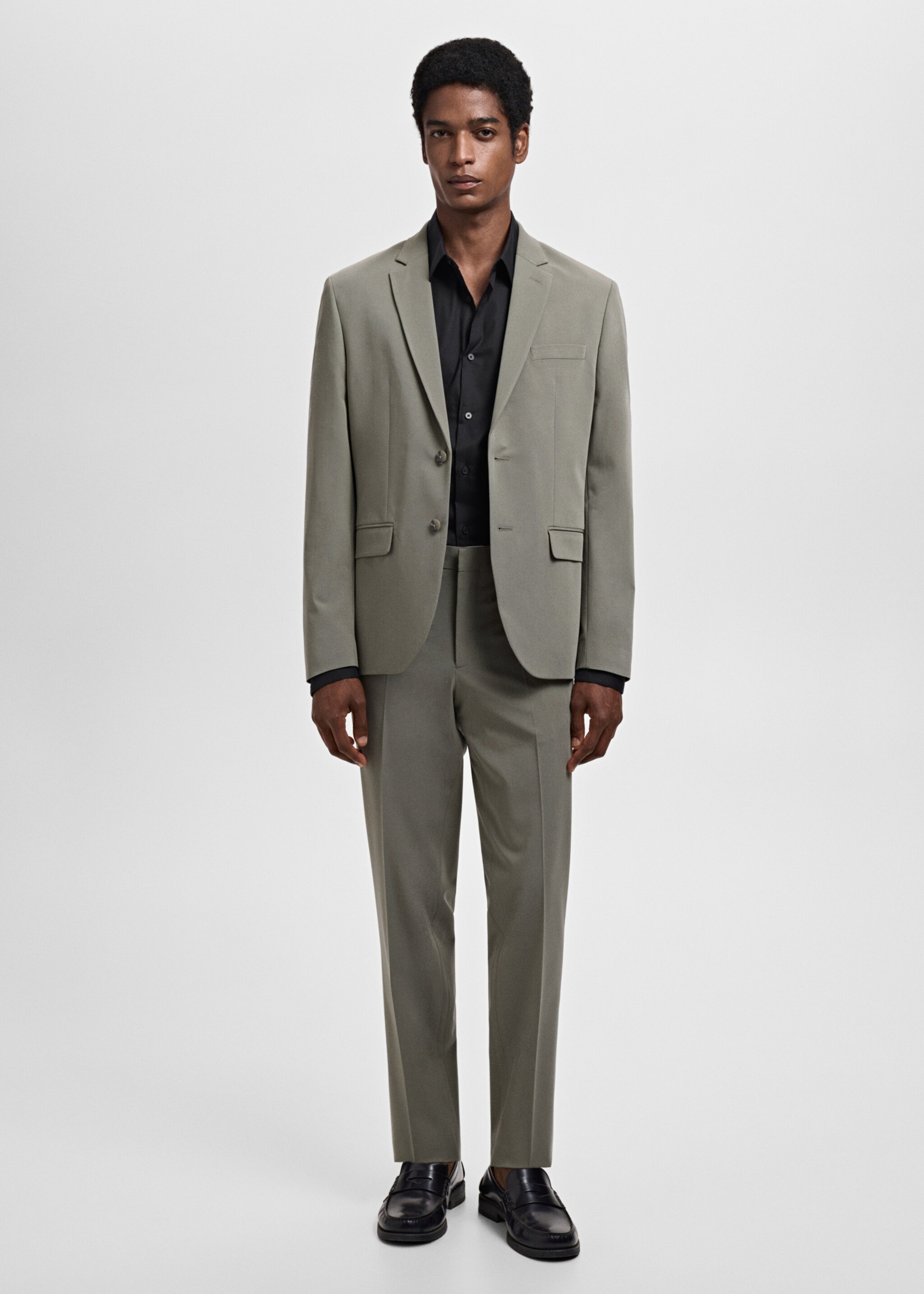Slim Fit-Anzugshemd aus Baumwolle - Allgemeine Ansicht