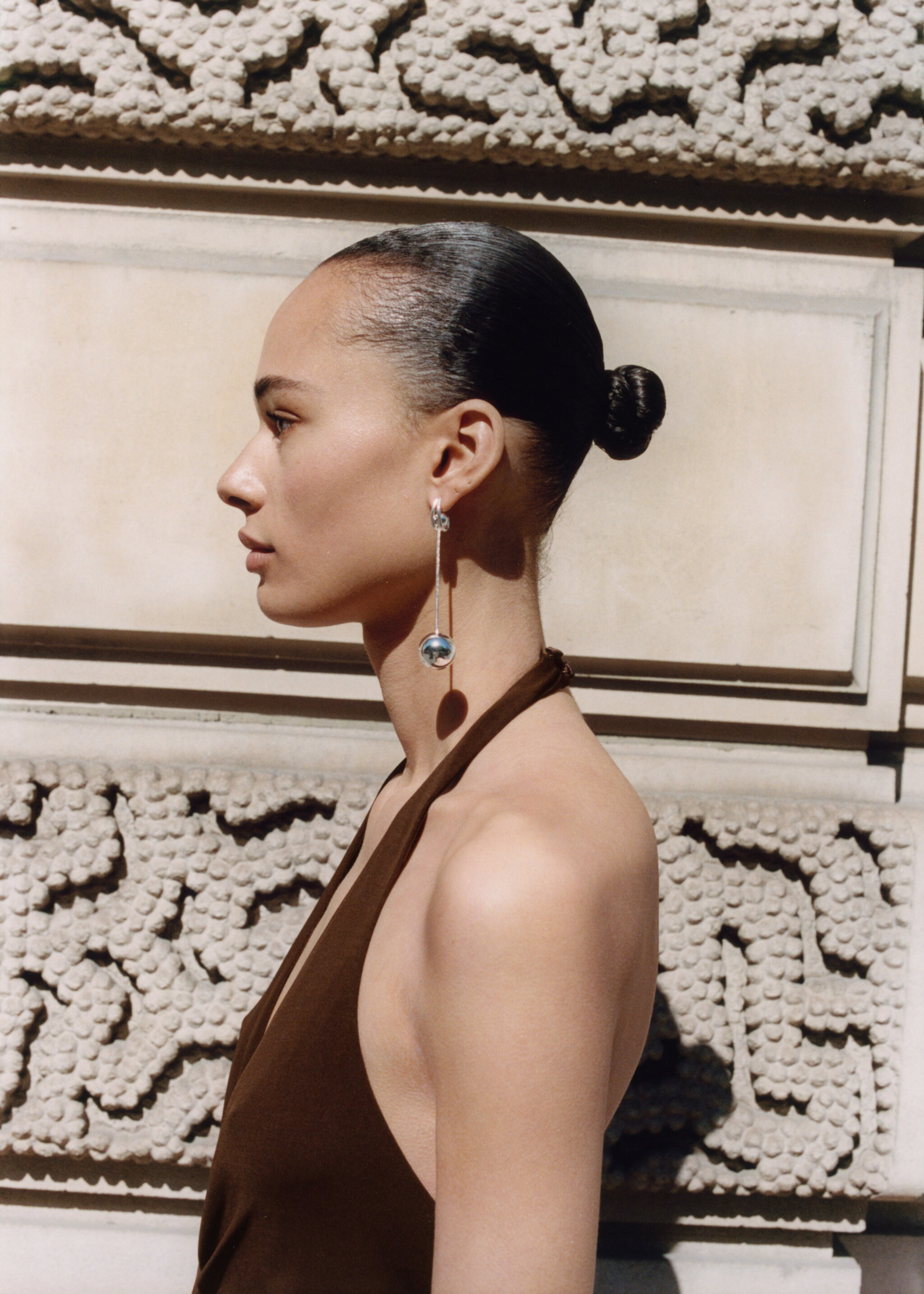 Thread sphere earrings - General plane